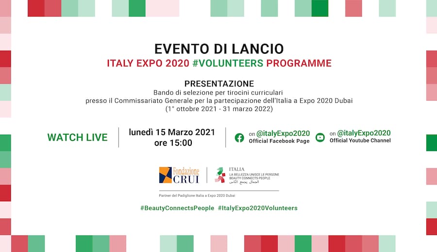 Expo Dubai: la presentazione del bando per il programma Volontari del Padiglione Italia 