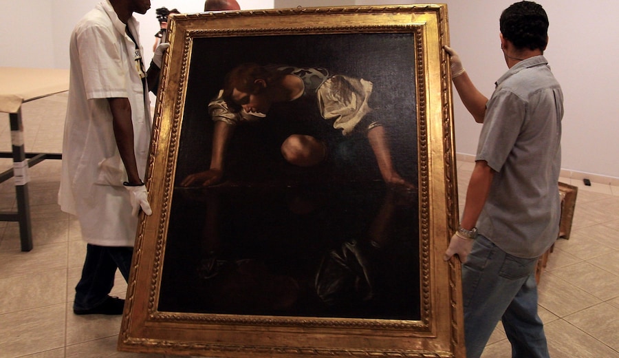Caravaggio e Narciso allo specchio