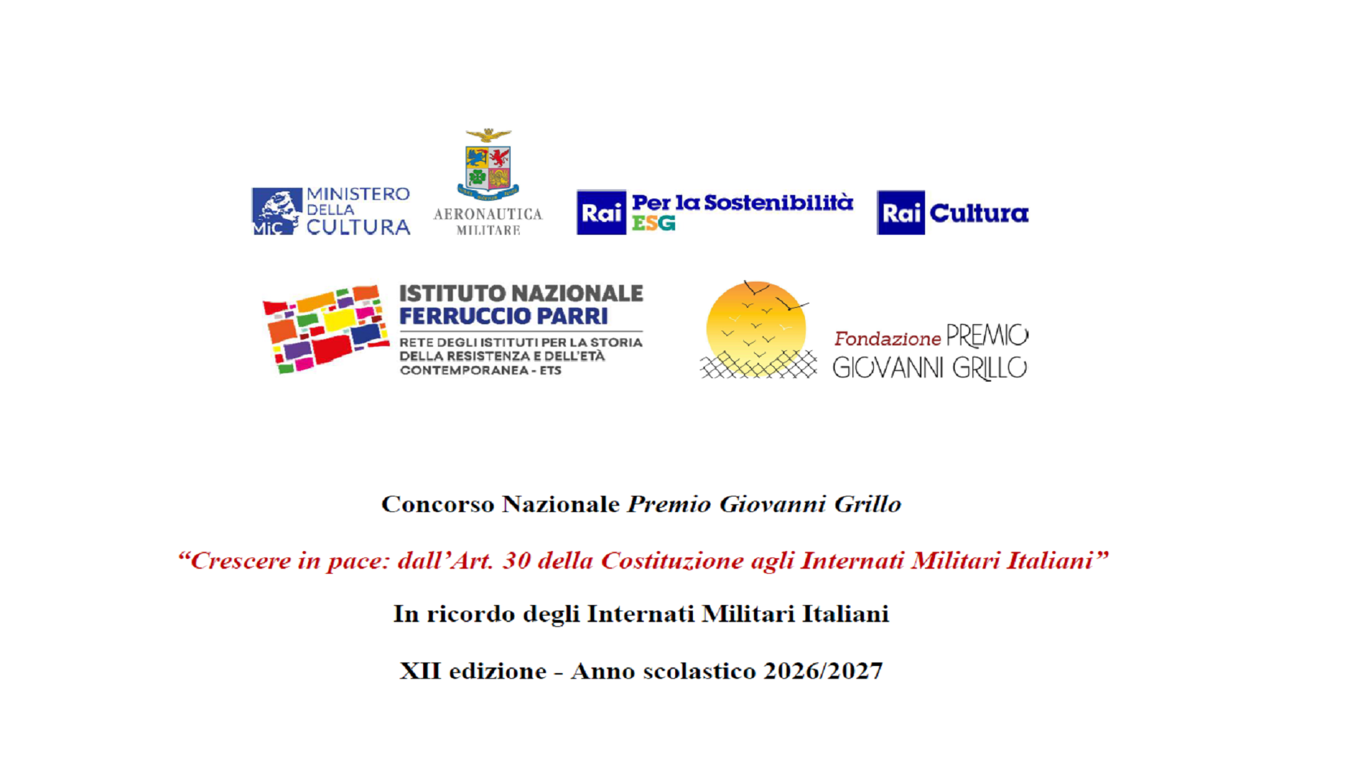 Premio Giovanni Grillo, XII edizione