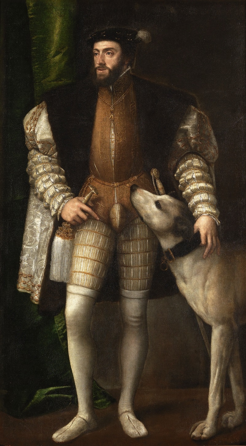 Tiziano, Ritratto di Carlo V con il cane (1533)