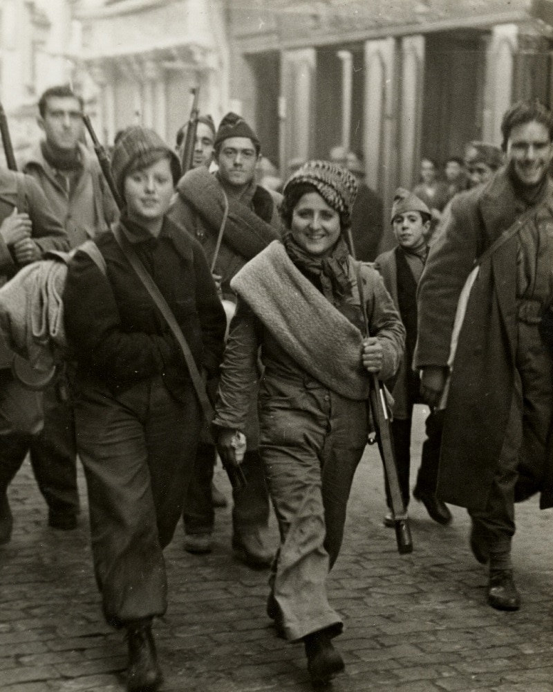 Miliziani di un battaglione di truppe d’assalto. Madrid (Spagna), 1936