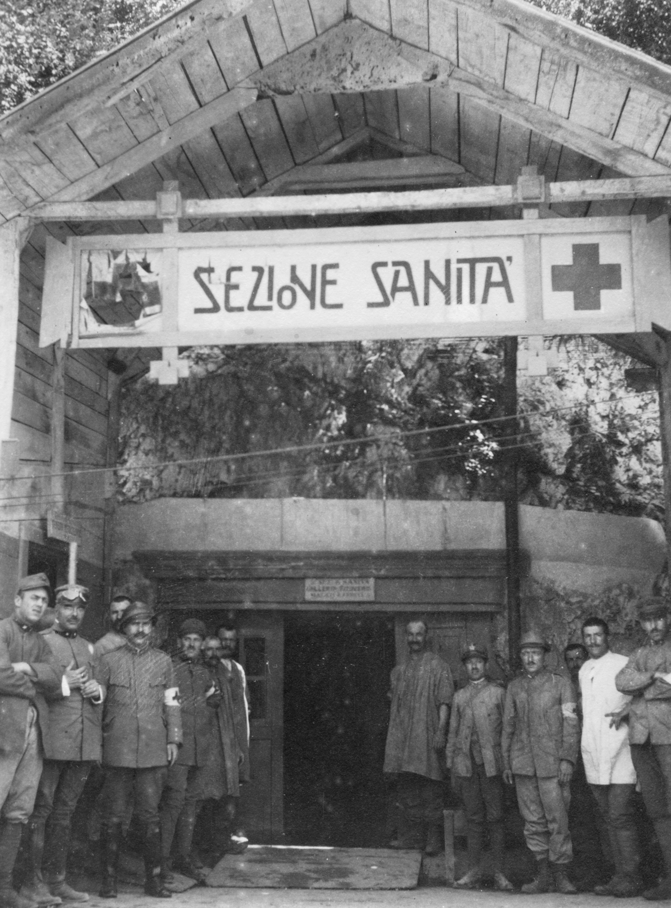 Prima Guerra Mondiale. Ospedale da campo sull'Isonzo