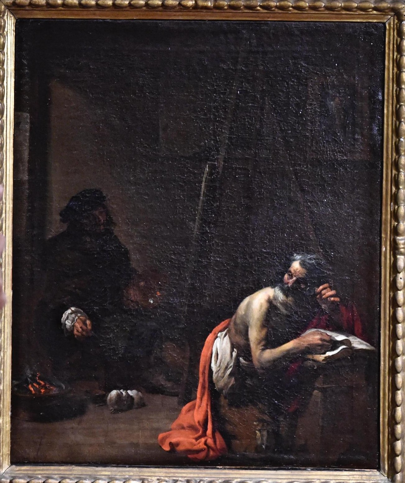 Michelangelo Cerquozzi, Autoritratto nello studio, 1640-'46, olio su tela, 51x42,5cm., Gallerie degli Uffizi, Firenze