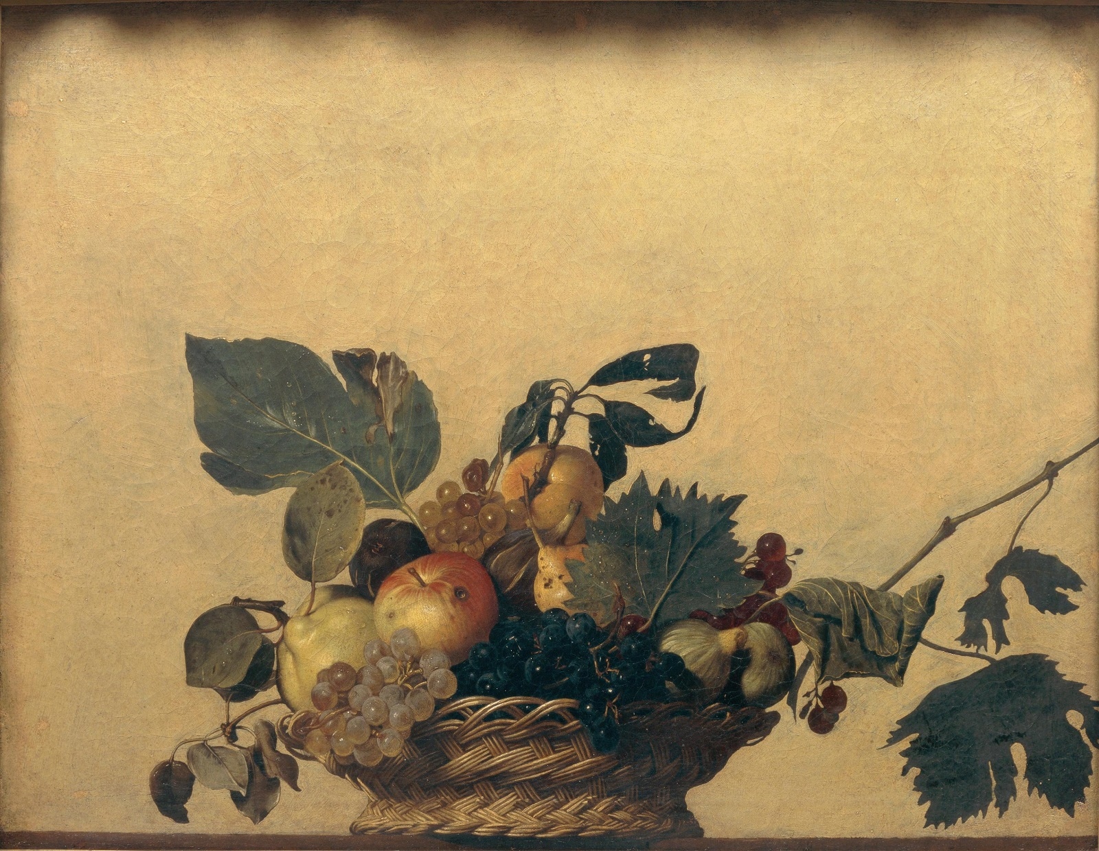 Caravaggio, Canestra di frutta, 1595-1600 ca., olio su tela, 46×64cm, Pinacoteca Ambrosiana, Milano