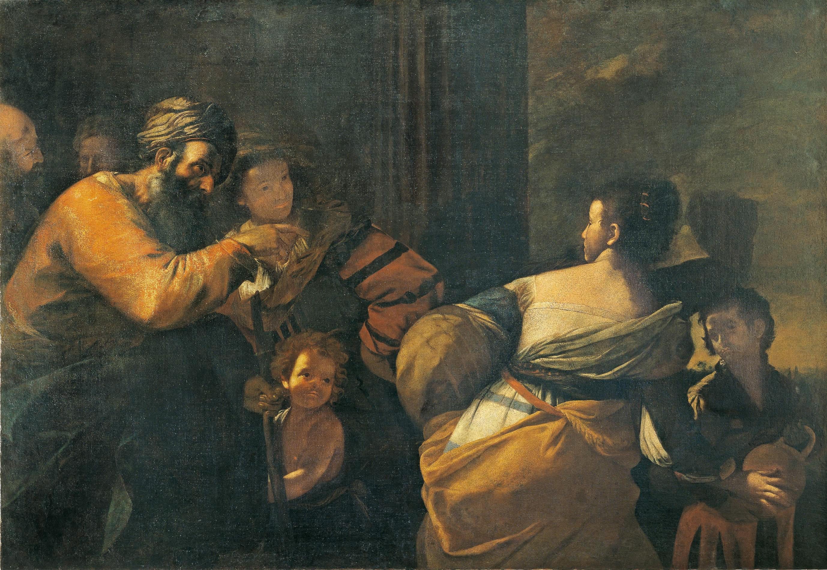 Mattia Preti, Ripudio di Agar, 1635-'40, olio su tela, 182x233cm., Museo di Palazzo Pretorio, Prato