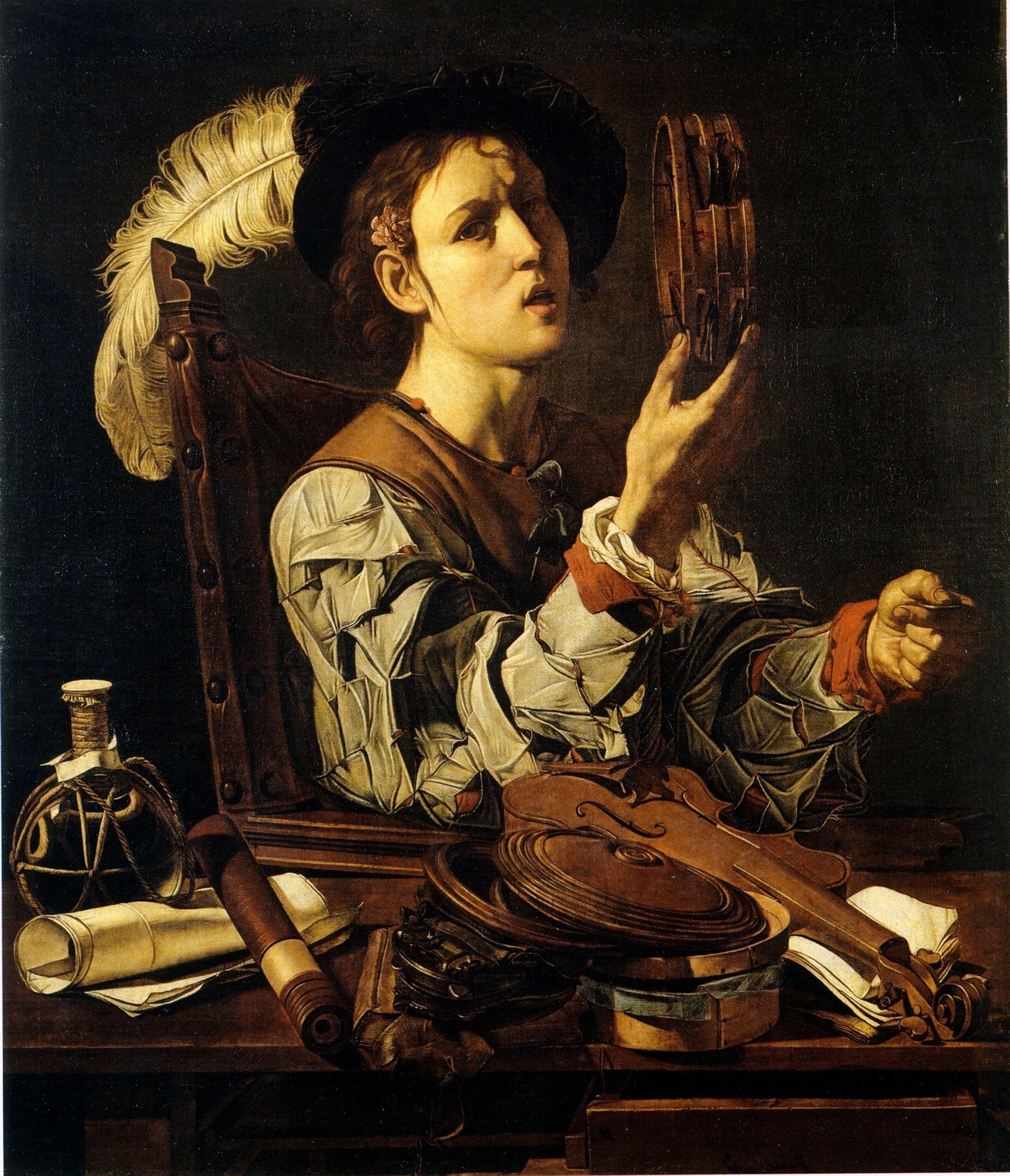 Francesco Boneri detto Cecco del Caravaggio, Fabbricante di strumenti musicali, 1615 ca., olio su tela, 117x 98,15cm., National Gallery, Alexandros Soutzos Bequest, Atene 