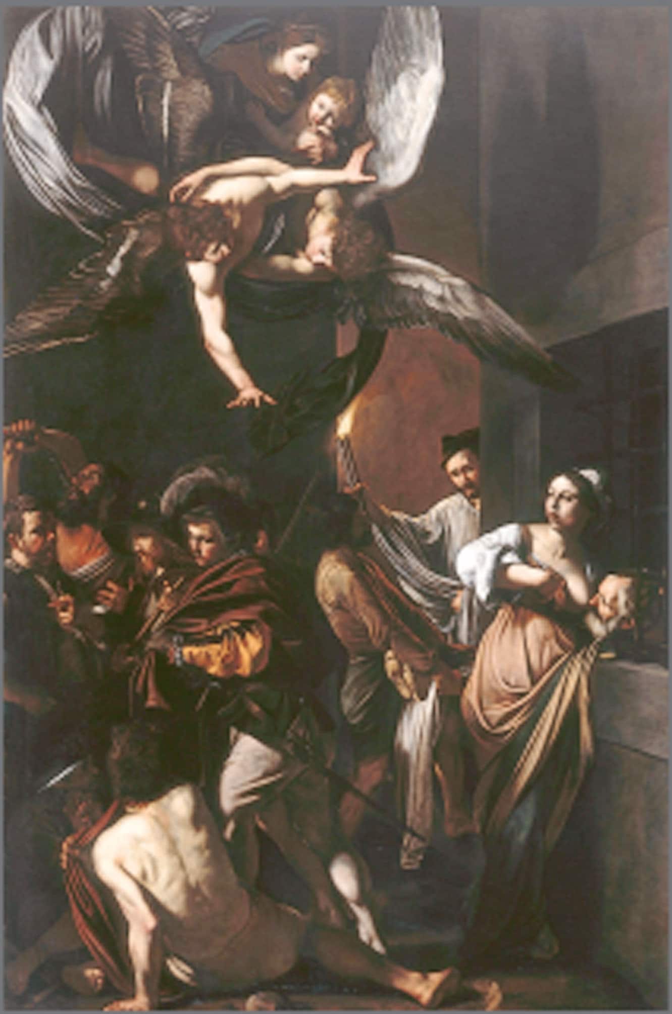 Caravaggio, Le Sette opere della Misericordia, 1606-'07, olio su tela, 390×260cm., Pio Monte della Misericordia, Napoli 