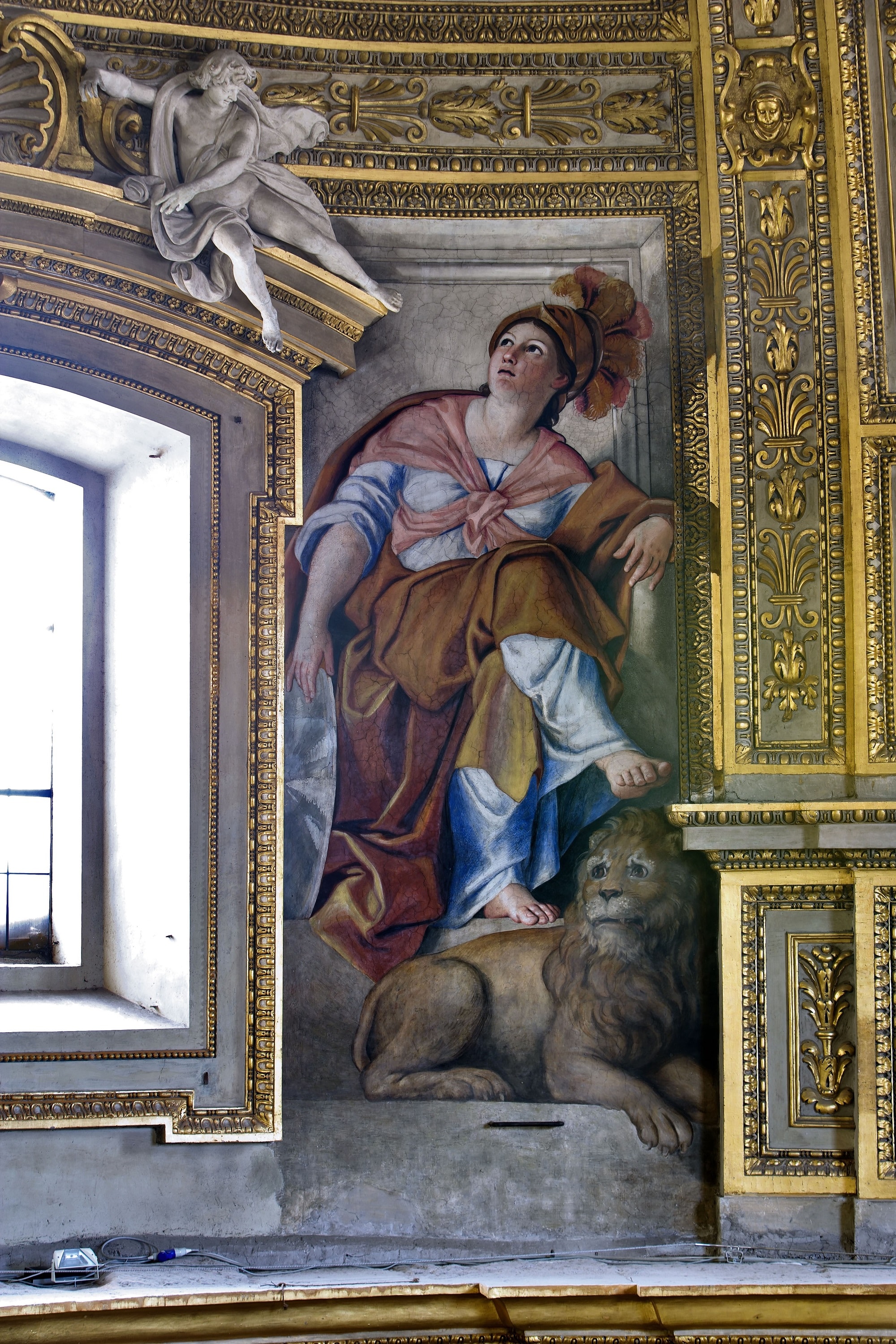 Domenichino, Allegoria della Forza, affresco tra le finestre dell’abside, 1624-'27, Chiesa di Sant'Andrea della Valle, Roma