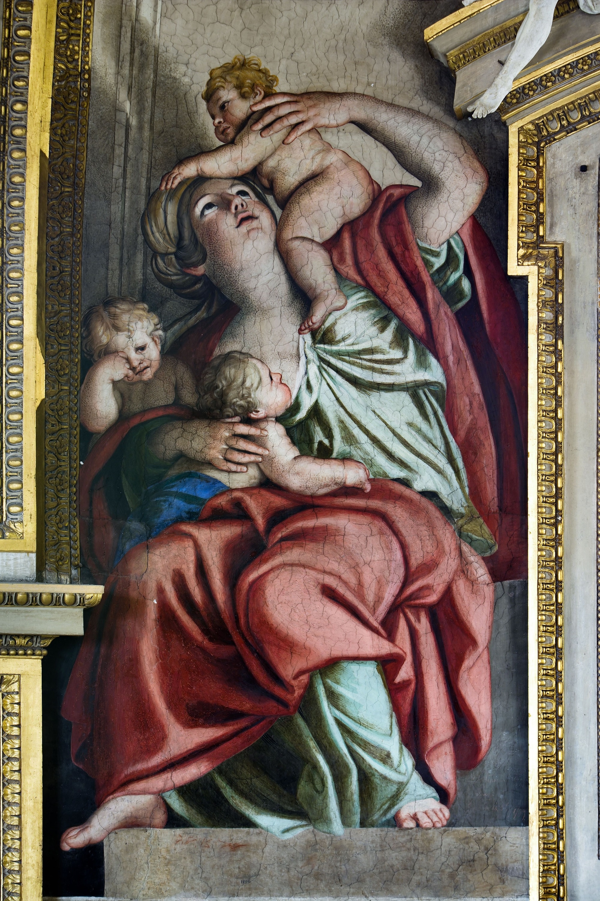Domenichino, Allegoria della Carità, affresco tra le finestre dell’abside, 1624-'27, Chiesa di Sant'Andrea della Valle, Roma