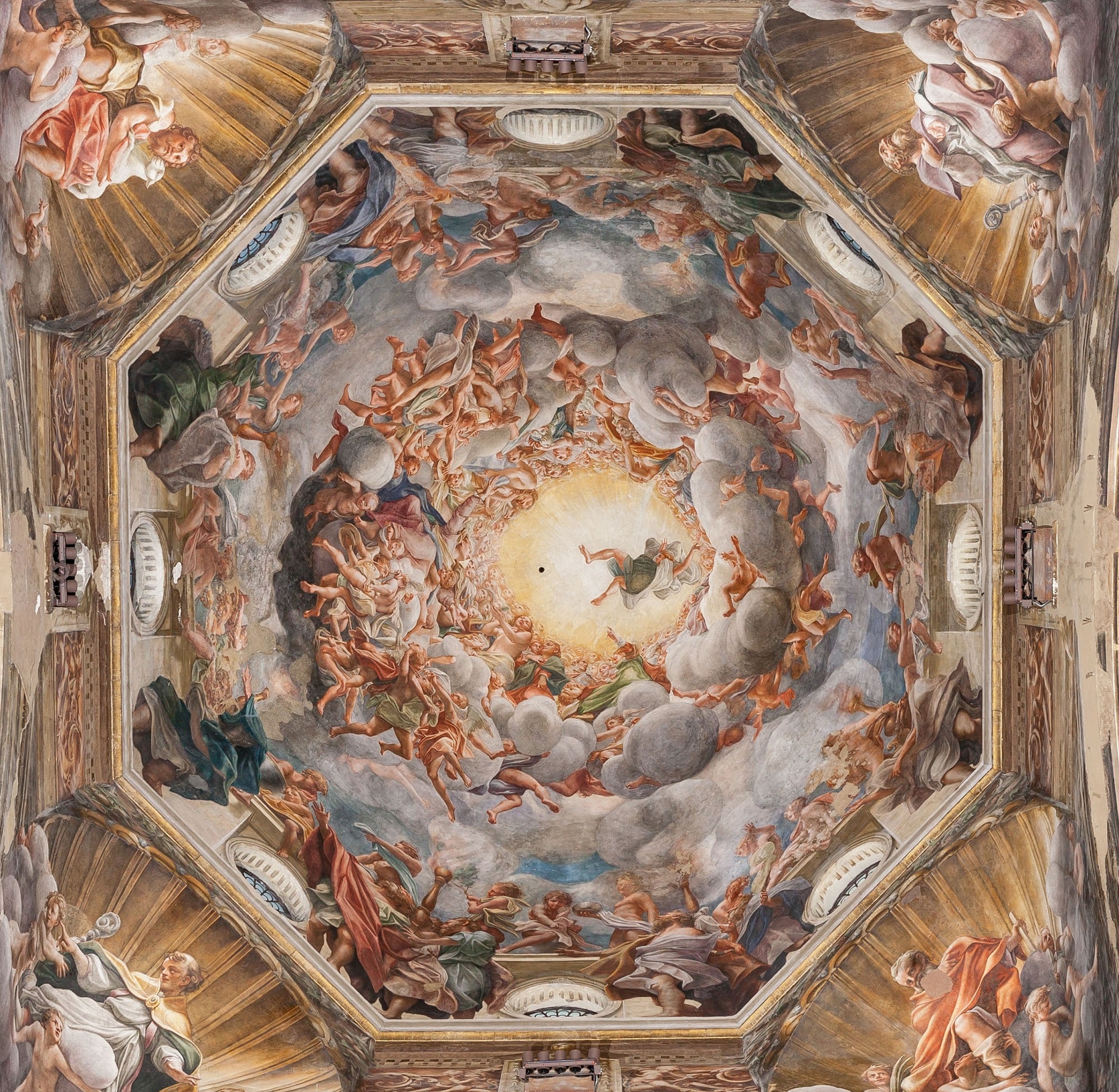 Correggio, L'Assunzione della Vergine, 1524-'30, affresco della cupola del Duomo di Parma, diametro 1093x1155cm. alla base, Parma