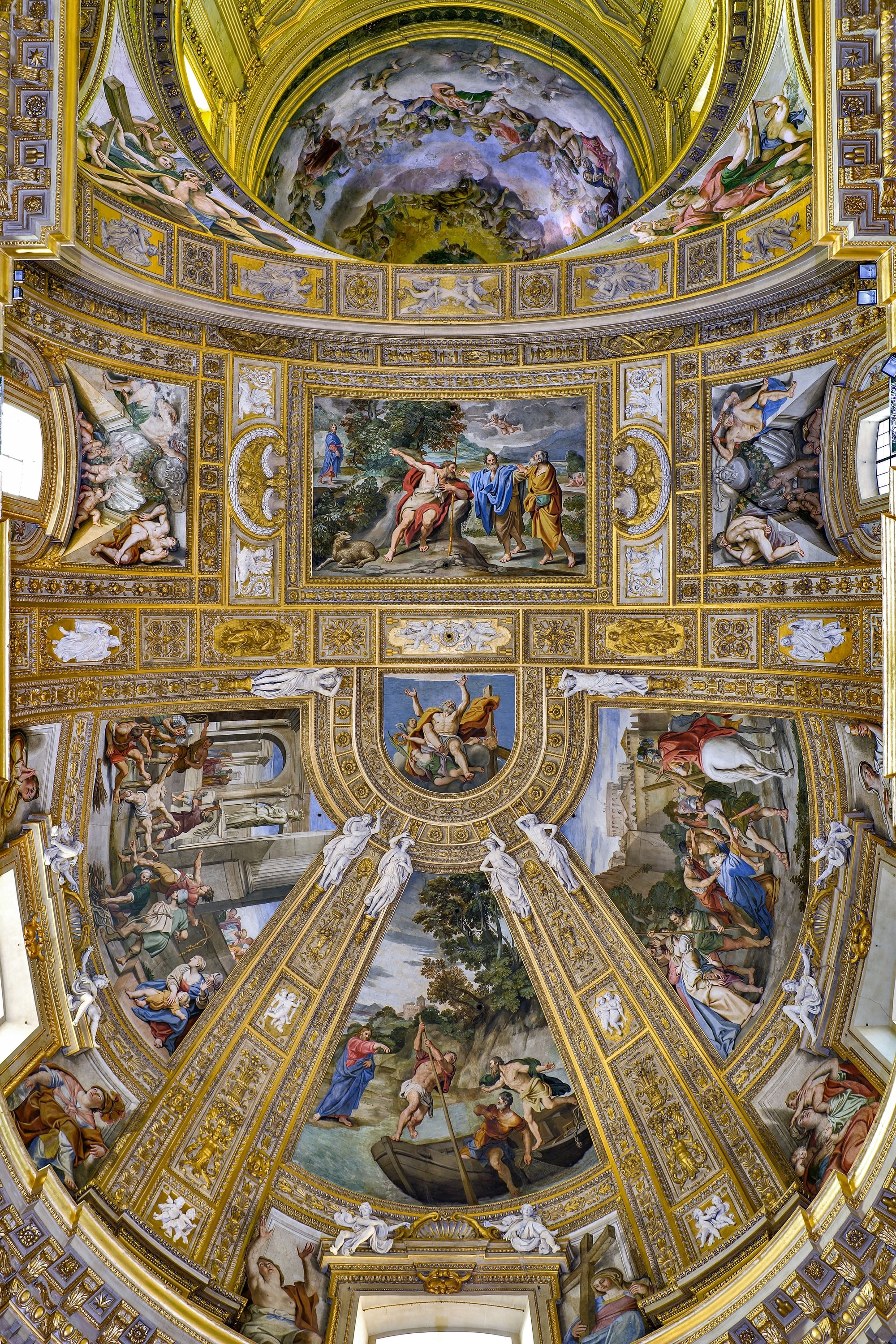 Domenichino, sott’arco del presbiterio con le Storie di Sant'Andrea, 1624-'27, Chiesa di Sant'Andrea della Valle, Roma