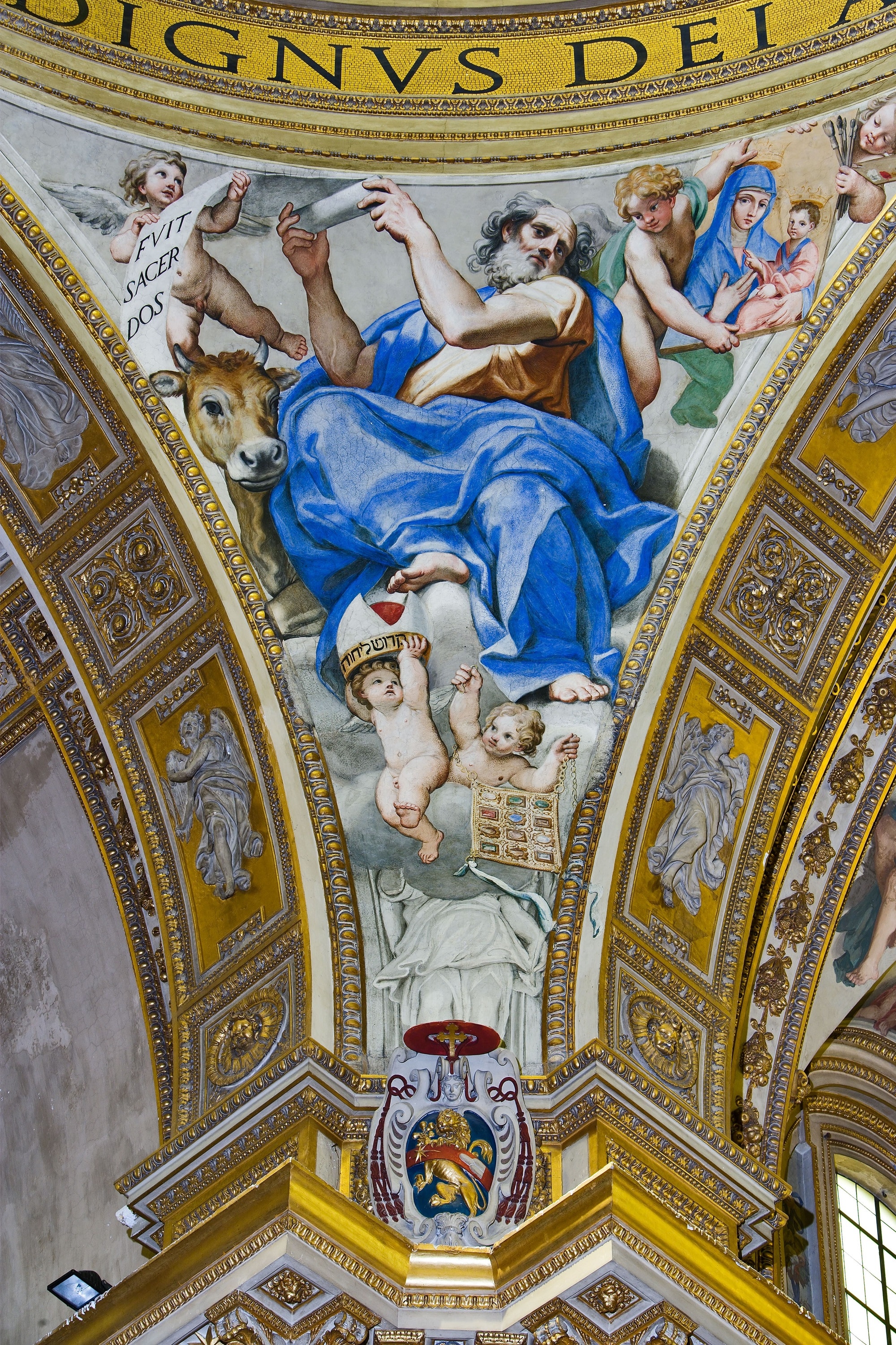 Domenichino, San Luca, pennacchio della Cupola, 1624-'27, Chiesa di Sant'Andrea della Valle, Roma