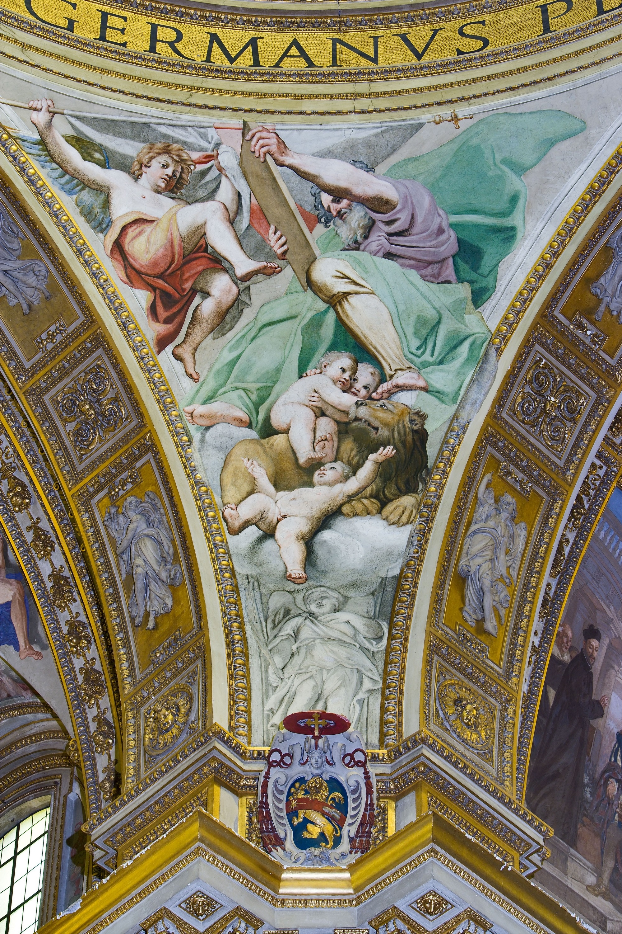 Domenichino, San Marco, pennacchio della Cupola, 1624-'27, Chiesa di Sant'Andrea della Valle, Roma