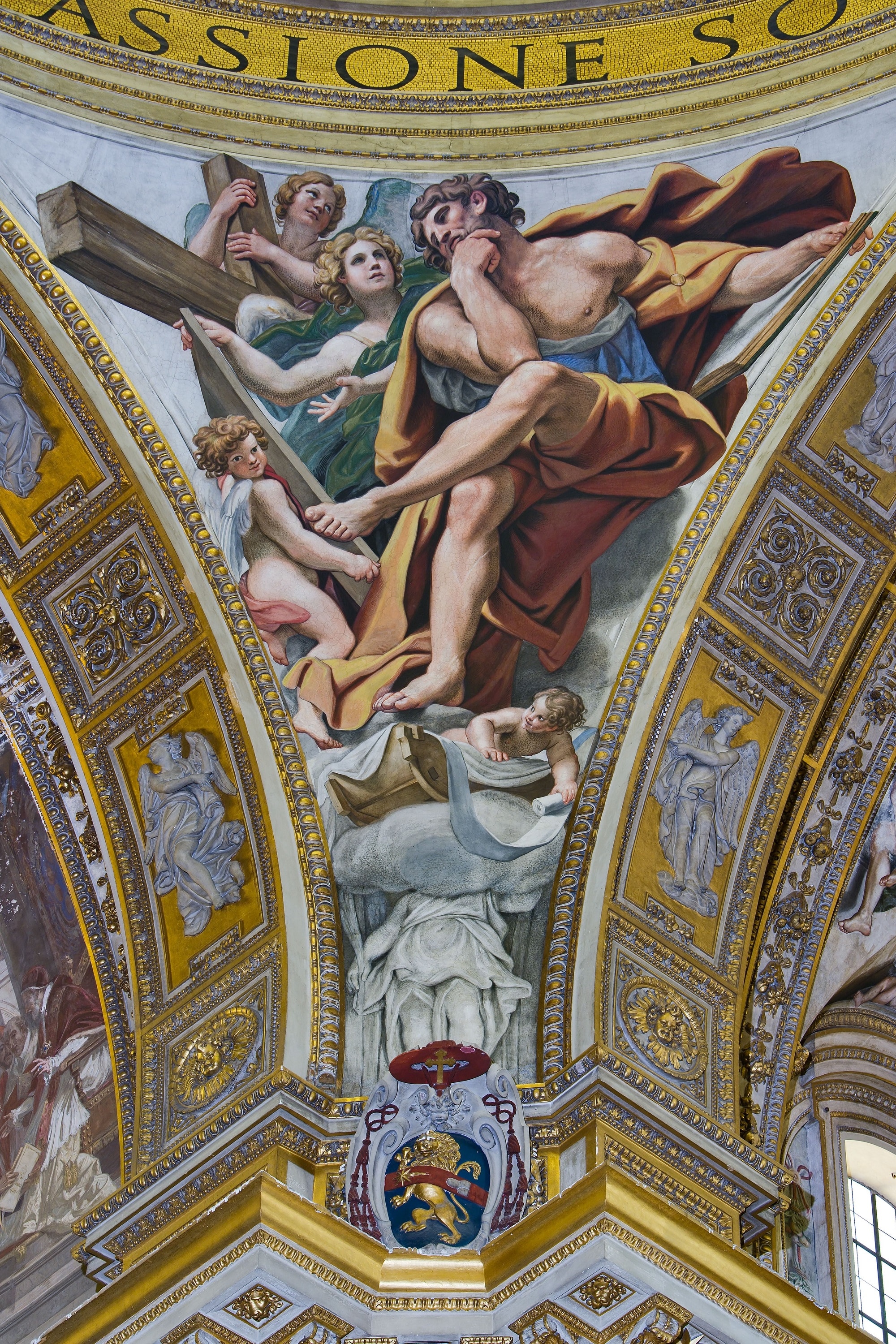 Domenichino, San Matteo, pennacchio della Cupola, 1624-'27, Chiesa di Sant'Andrea della Valle, Roma