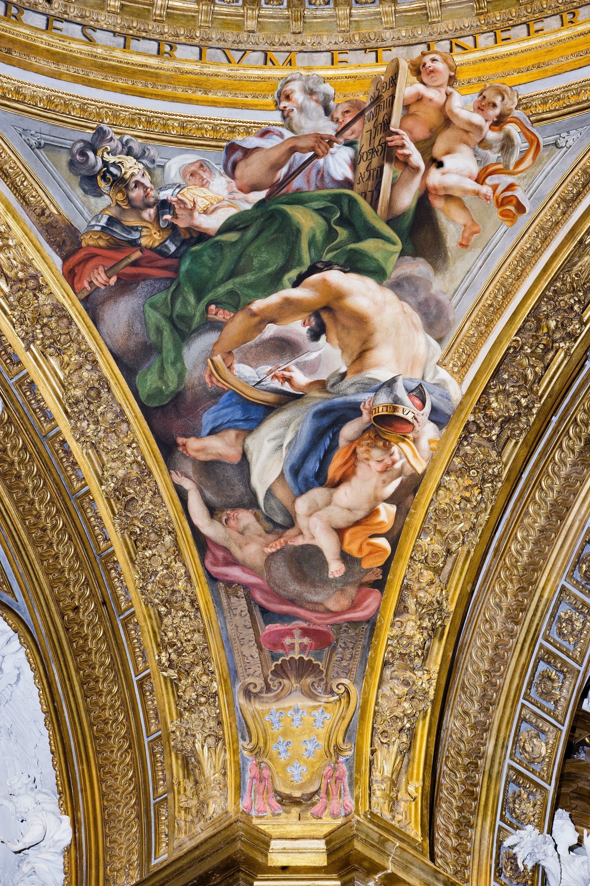 Giovan Battista Gaulli, Pennacchio della Cupola con San Matteo, Chiesa del Gesù, 1674-'79, Roma