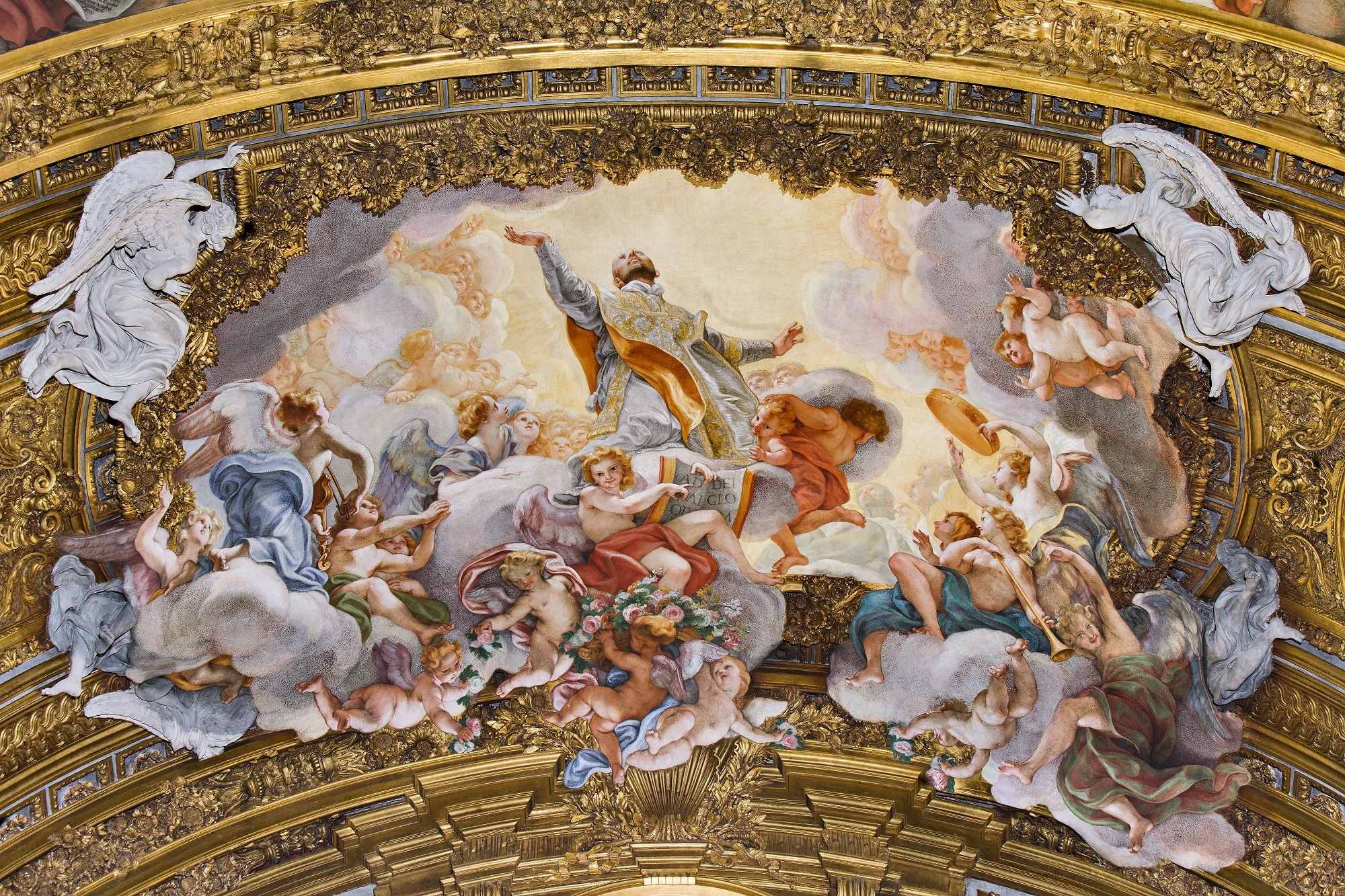 Giovan Battista Gaulli, affresco della Cappella di Sant'Ignazio, Chiesa del Gesù, 1674-'79, Roma