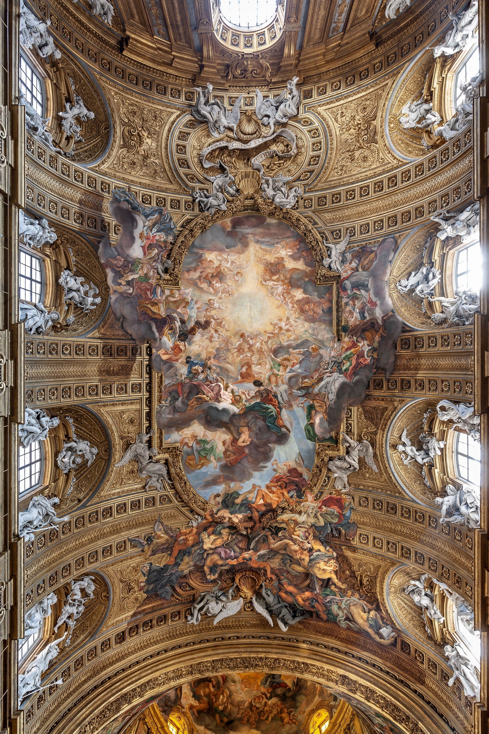Giovan Battista Gaulli, Volta della Chiesa del Gesù con il Trionfo del Nome di Gesù, 1674-'79, Roma 