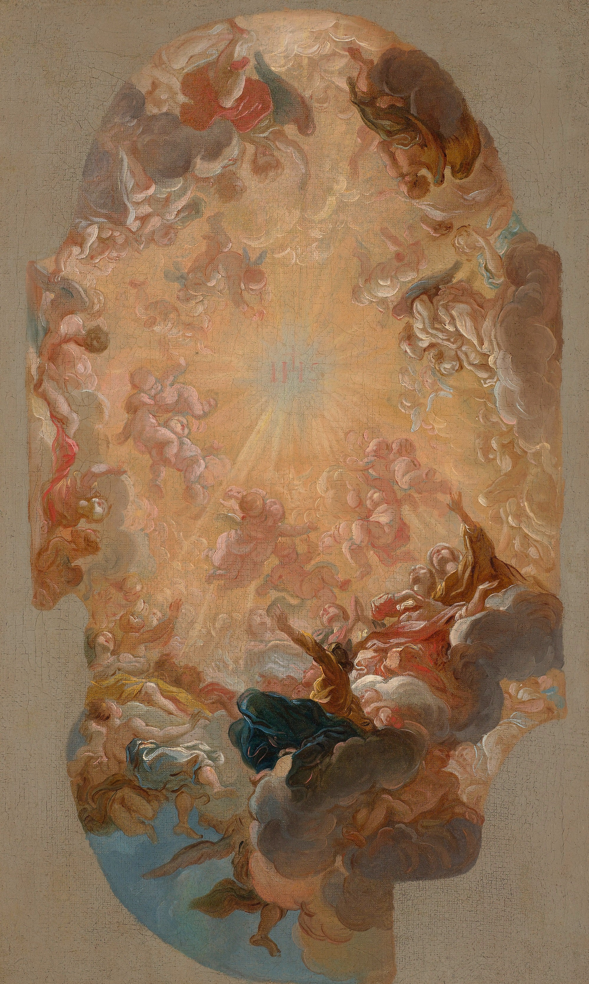Giovan Battista Gaulli, Bozzetto del Trionfo del Nome di Gesù, 1674-'79, Collezione privata, Roma