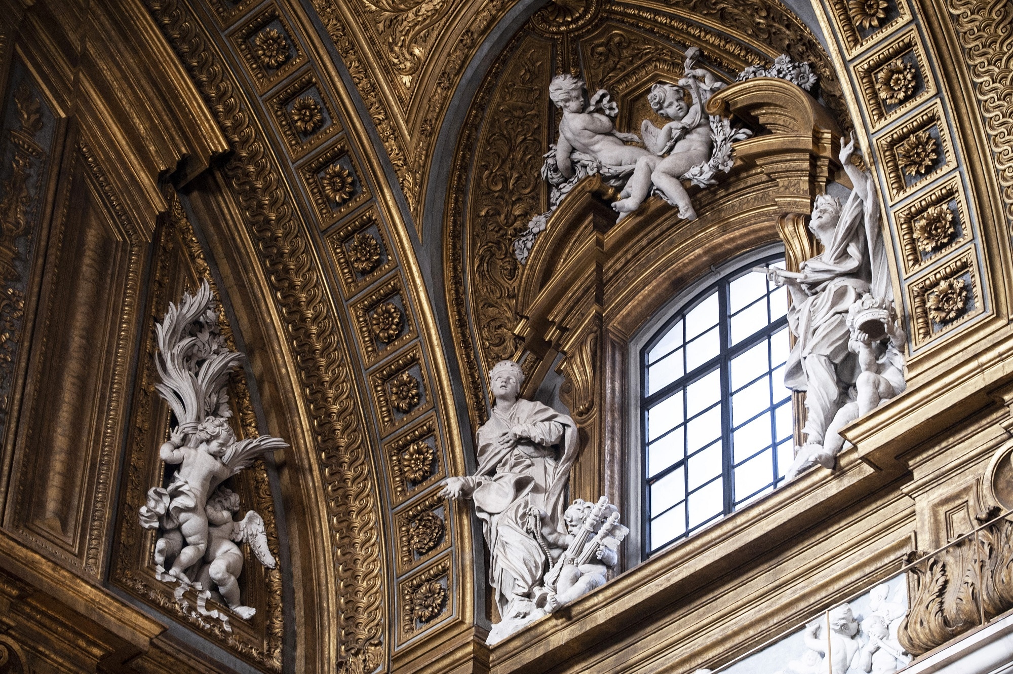 Antonio Raggi e Leonardo Reti, Stucchi della Volta, Chiesa del Gesù, Roma 