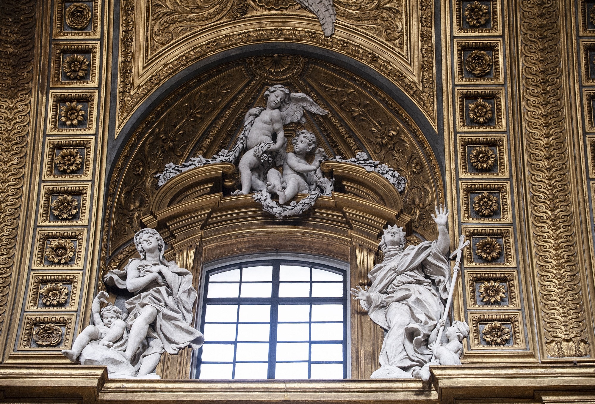 Antonio Raggi e Leonardo Reti, Stucchi della Volta, Chiesa del Gesù, Roma