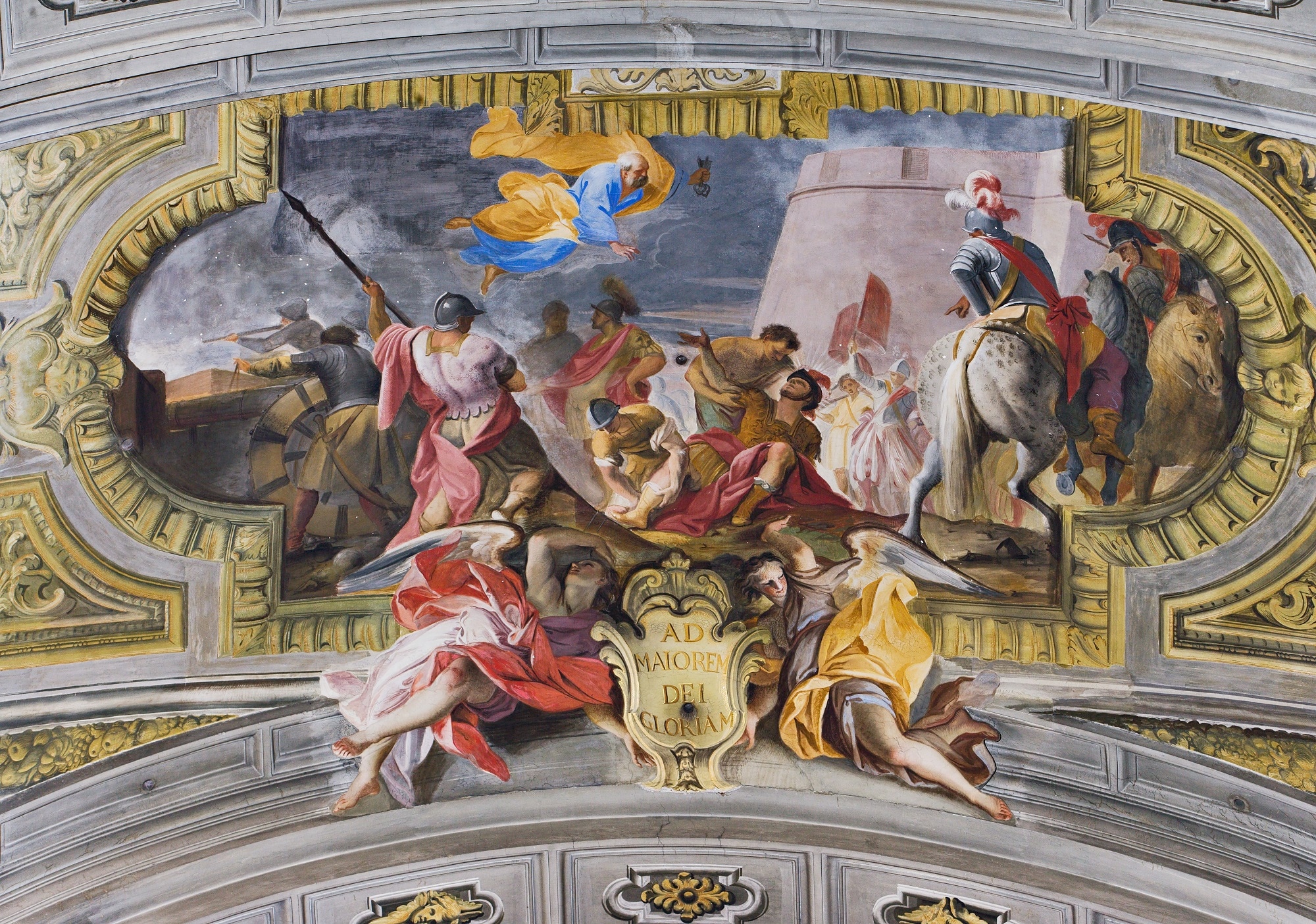 La visione di Sant’Ignazio, Andrea Pozzo, affresco della volta del transetto, Chiesa di Sant’Ignazio di Loyola, Roma