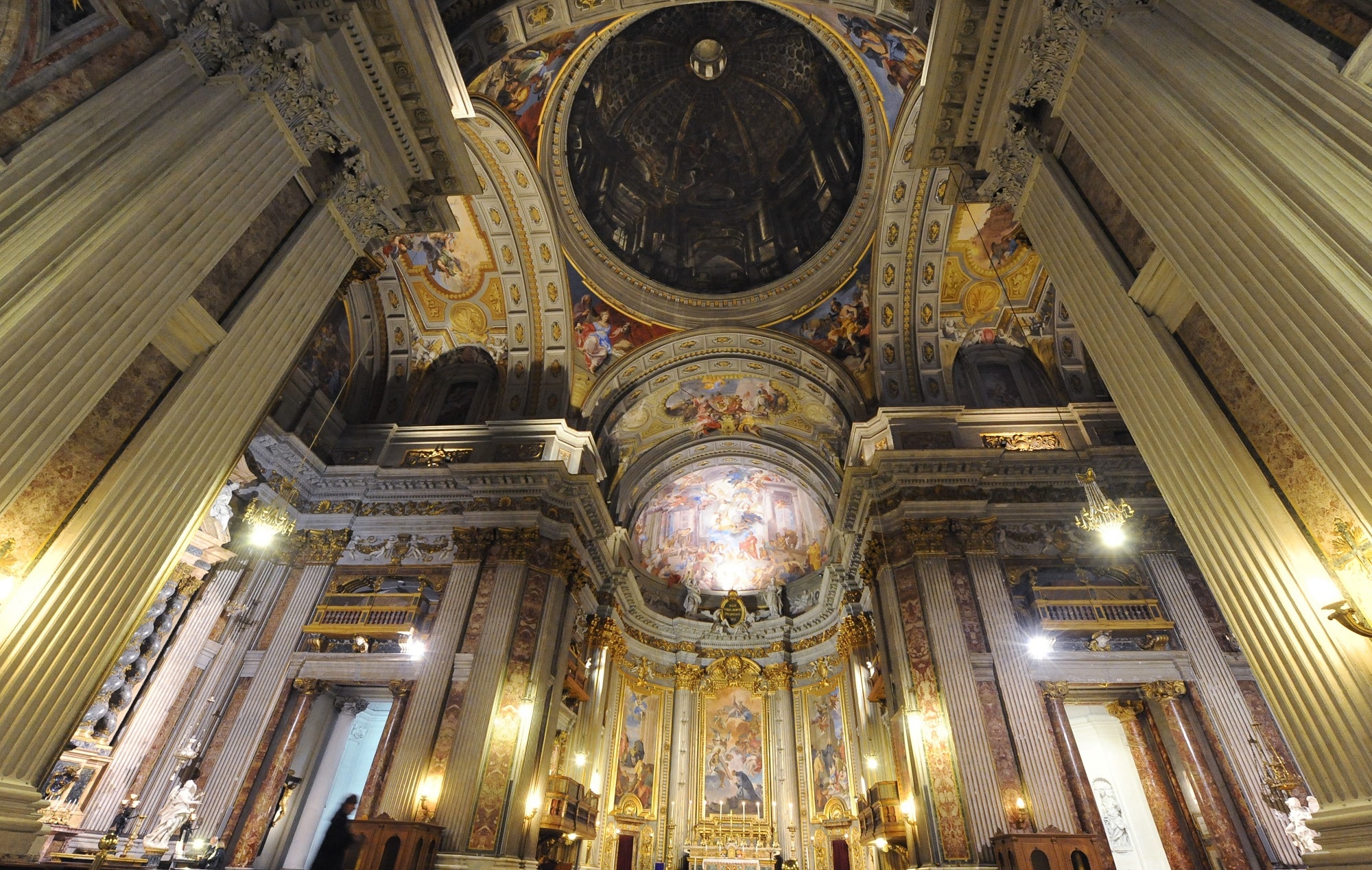 La finta Cupola, Andrea Pozzo, interno Chiesa di Sant'Ignazio di Loyola, Roma