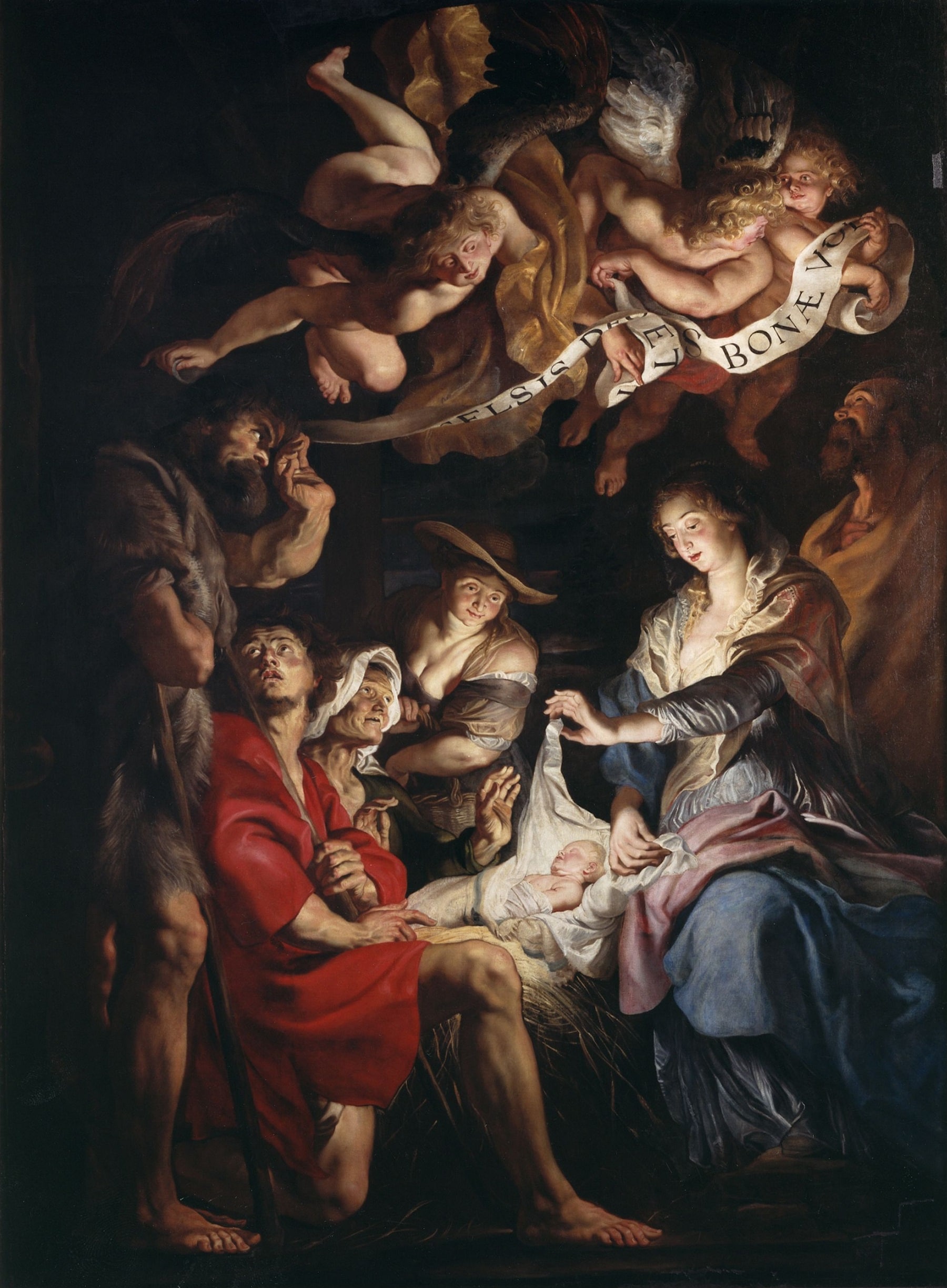 Pieter Paul Rubens, Adorazione dei Pastori, 1609, olio su tela, 400x294cm., Chiesa di San Paolo, Anversa