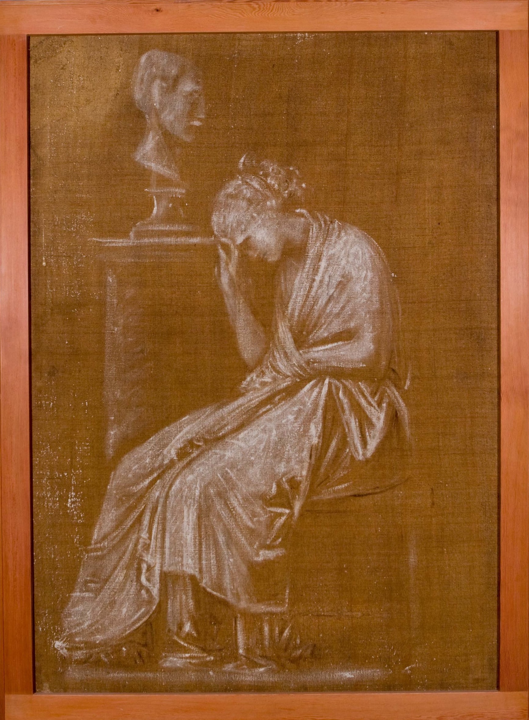 Antonio Canova, Donna piangente accanto a un busto, 1806 c., tecnica mista su tela, 173x121cm., Bassano del Grappa, Museo Civico 