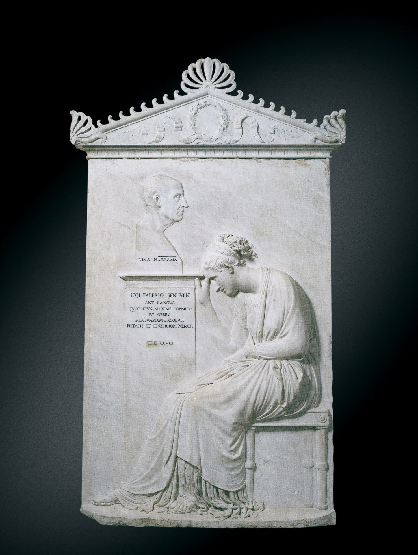 Antonio Canova, Stele funeraria di Giovanni Falier, 1806 – 1808, Marmo, 221 x 120cm., Venezia, Chiesa di Santo Stefano