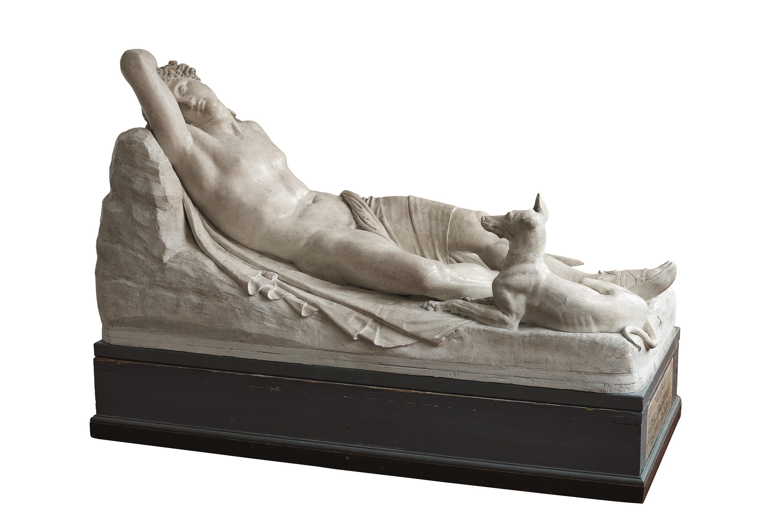 Antonio Canova, Endimione dormiente, 1819-1822, Gesso, 99x190x92 cm., Ravenna, Accademia di Belle Arti