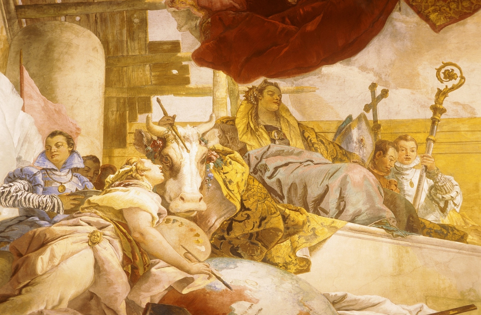 Giambattista Tiepolo, dettaglio dell’affresco L’Olimpo e i quattro continenti, 1751-‘53, Würzburg 