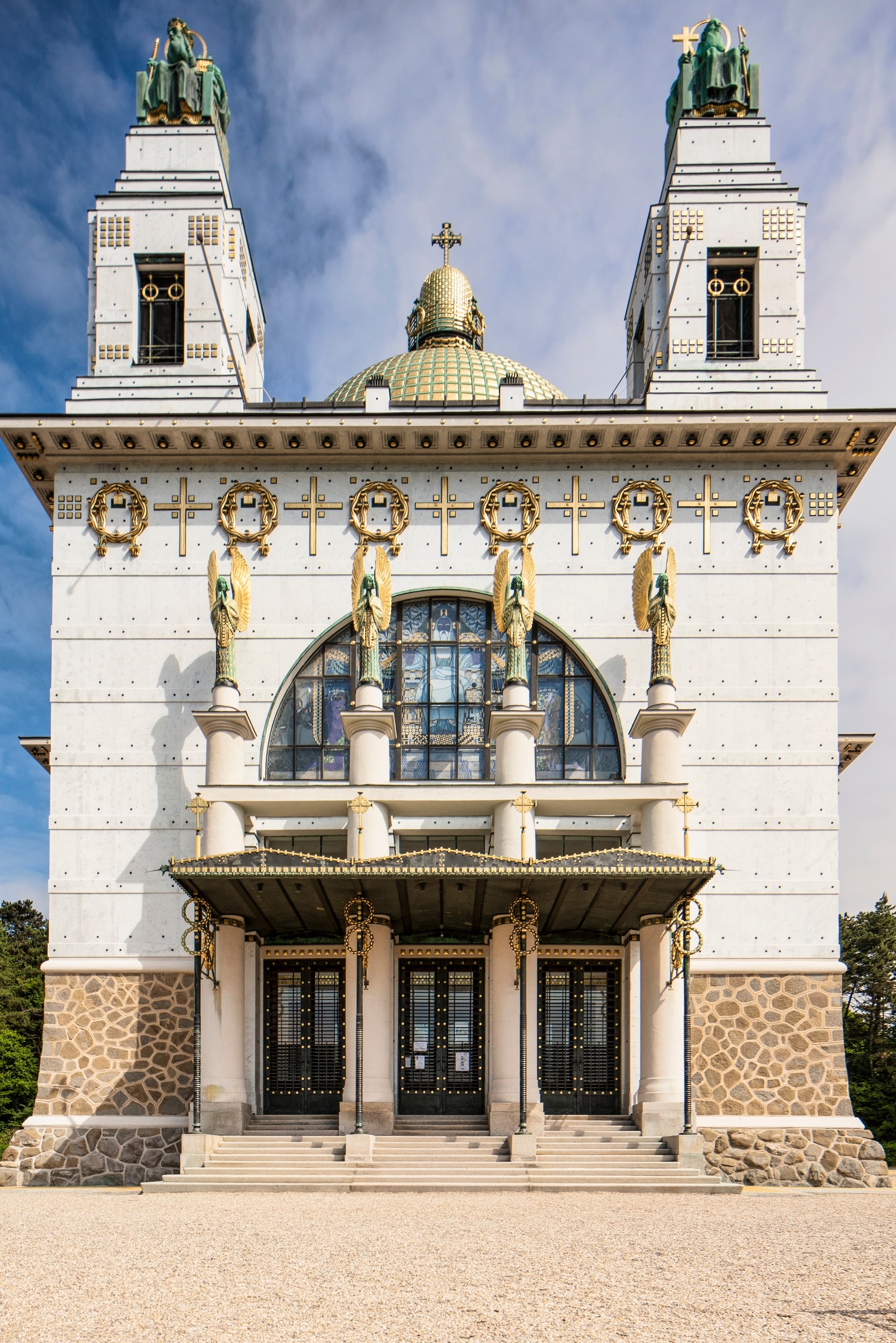 Otto Wagner, Chiesa di San Leopoldo, entrata, Vienna, 1904-1907