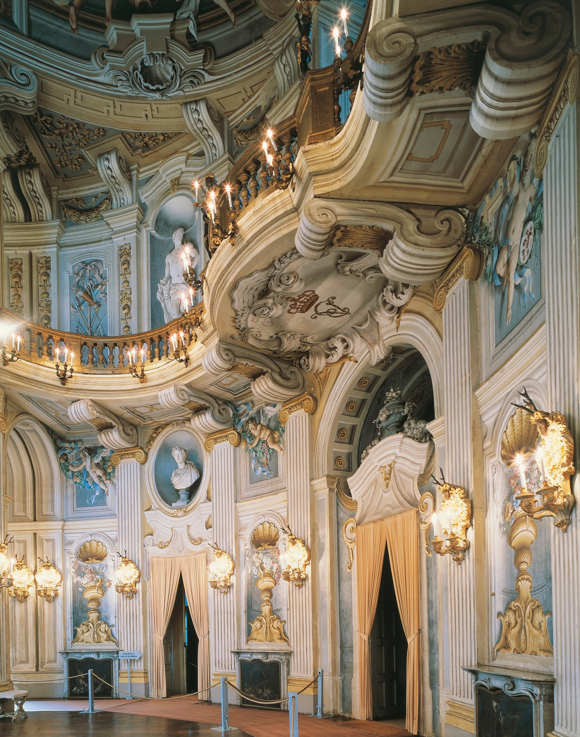 Scorcio del Salone d’onore centrale della Palazzina di Caccia Stupinigi, frazione di Nichelino, Torino