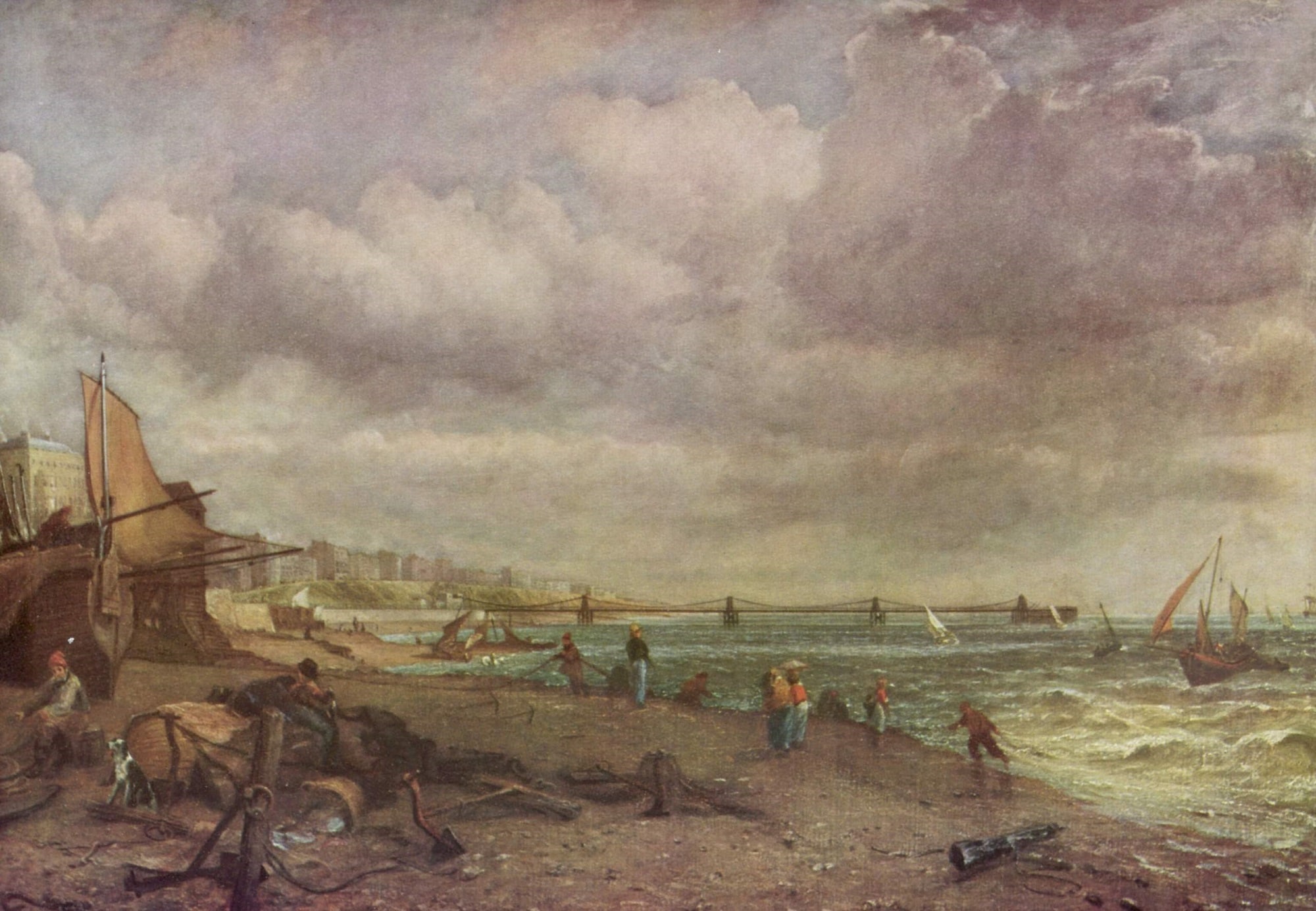 John Constable, Molo a Brighton, 1827, olio su tela, 130x180cm., Tate Britain, Londra