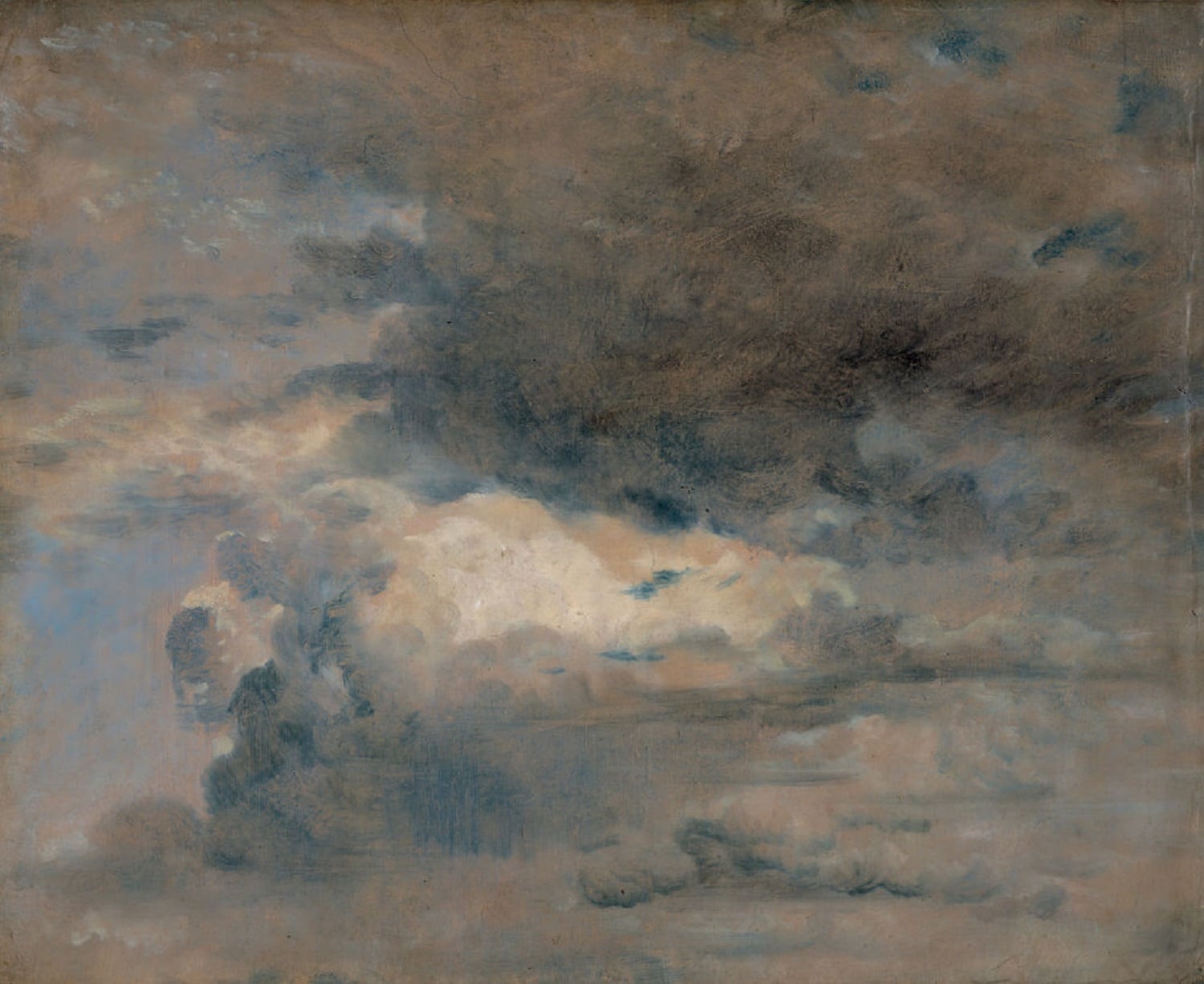 John Constable, Studio di nuvole, sera del 31 agosto 1822, olio su tela, 32,5x51cm., Birmingham Museums Trust, Birmingham