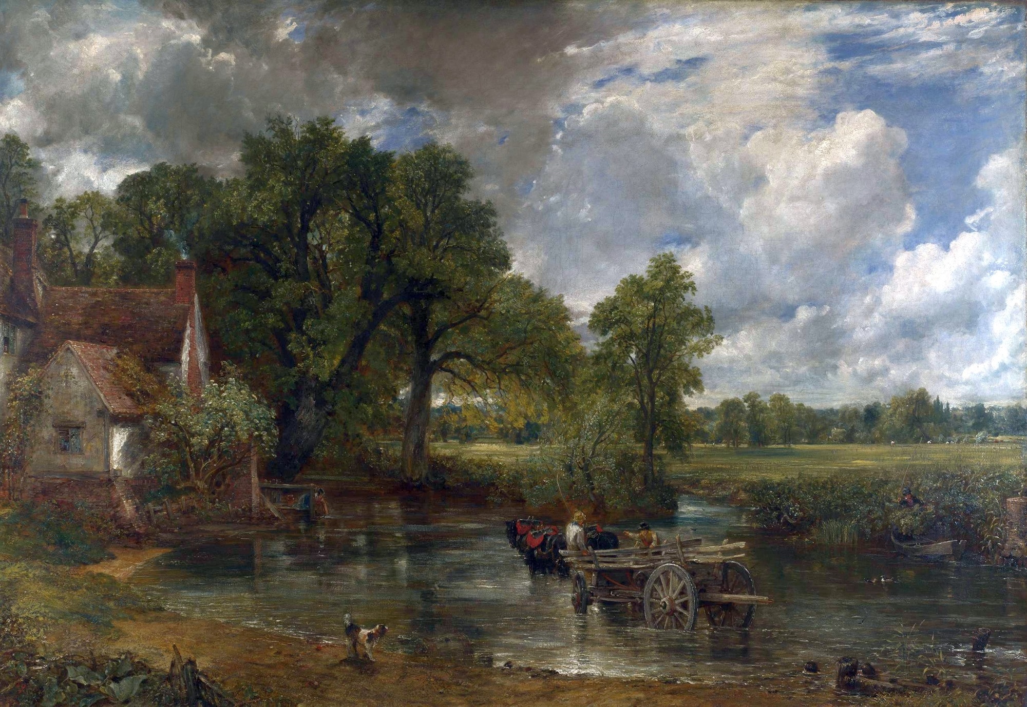 John Constable, Il carro di fieno, 1821, olio su tela, 130x185,4cm., National Gallery, Londra