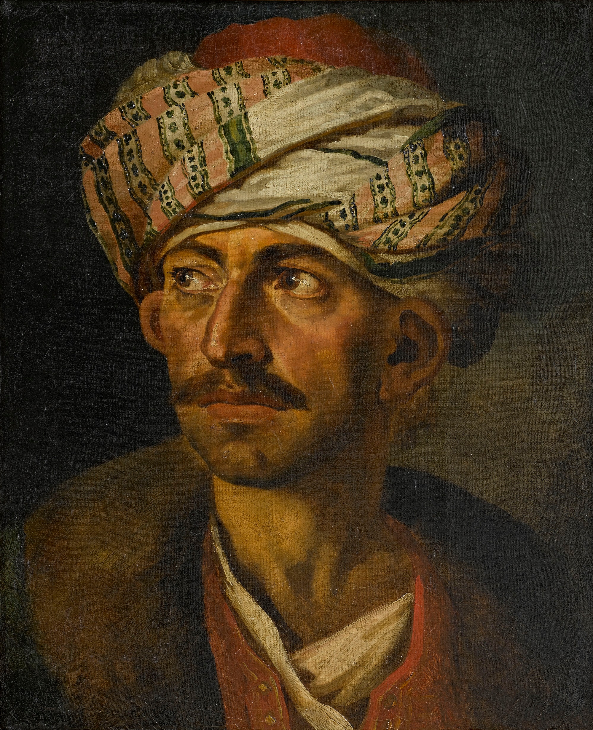 Théodore Géricault, Testa di un orientale o Ritratto di Mustapha, 1817-1819, olio su tela, 59x48cm., Musee des Beaux-Arts et d'Archeologie, Besancon