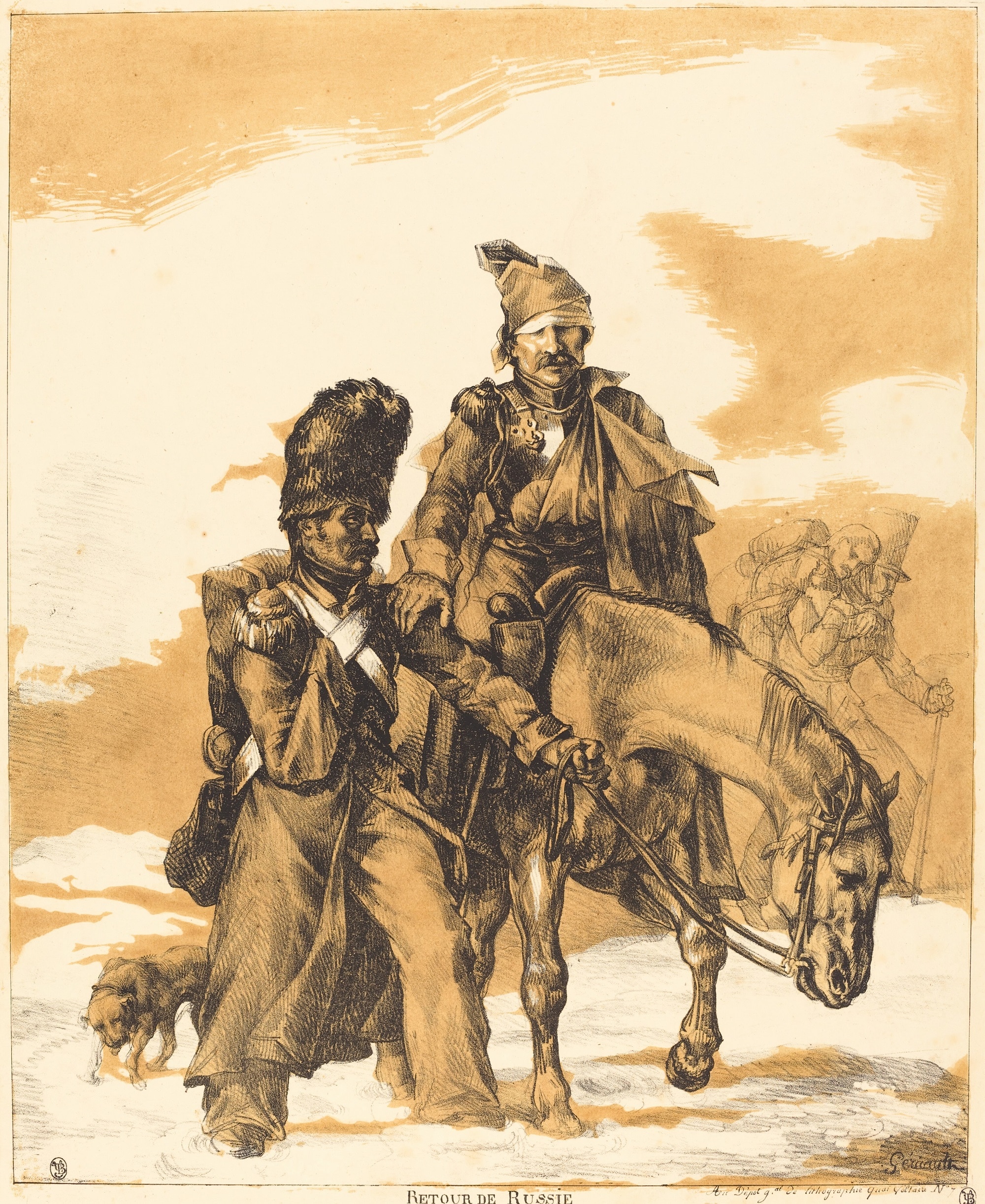 Théodore Géricault, Ritorno dalla Russia, 1818, litografia