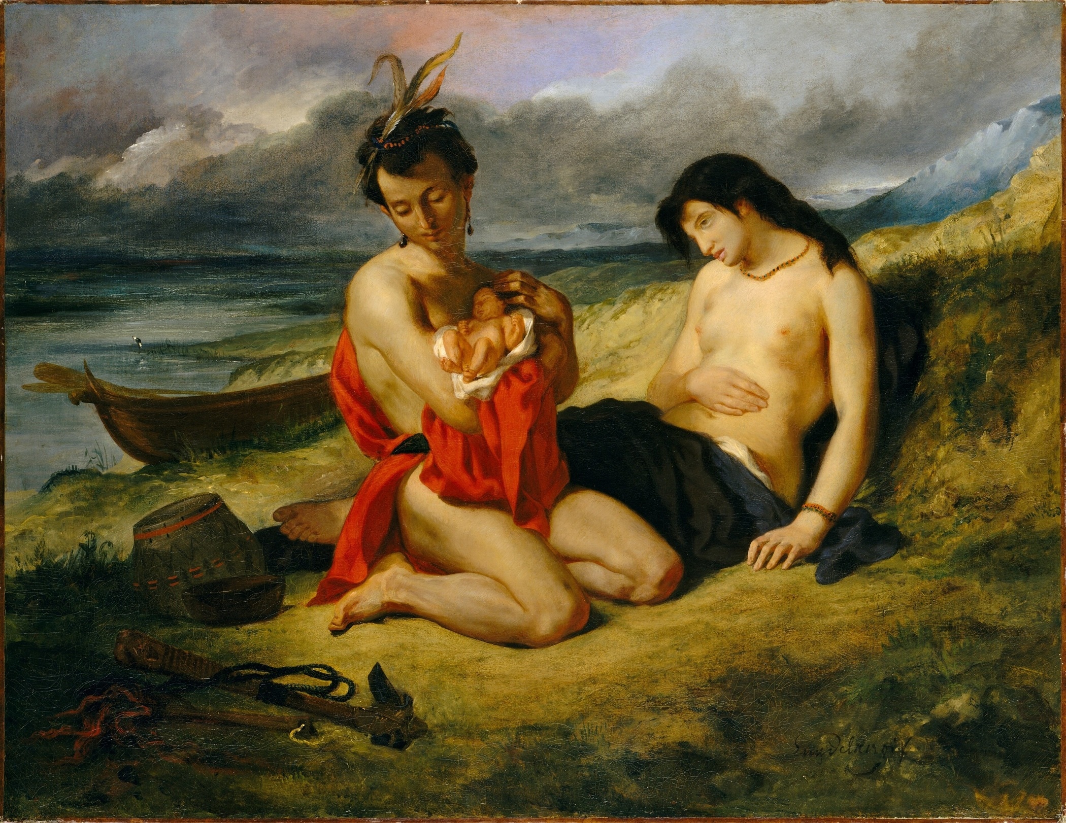 Eugène Delacroix, I Natchez, 1823-1835, olio su tela, 90,2×116,8cm., Museo Metropolitano, New York