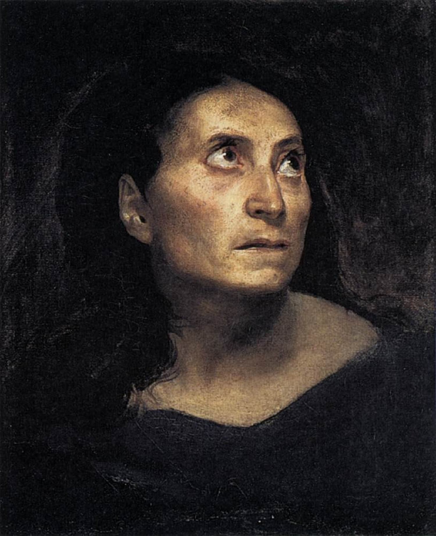 Eugène Delacroix, Studio di testa di donna anziana, 1824, olio su tela, 41,5x33,3, Musée des Beaux-Art, Orléans
