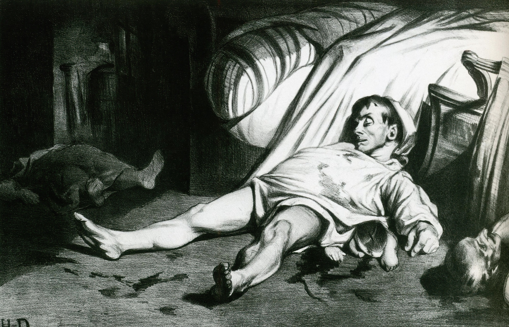 Honoré Daumier, Il massacro di Rue Transnonain, 15 Aprile 1834, 1834, litografia, 33,9×46,5cm.