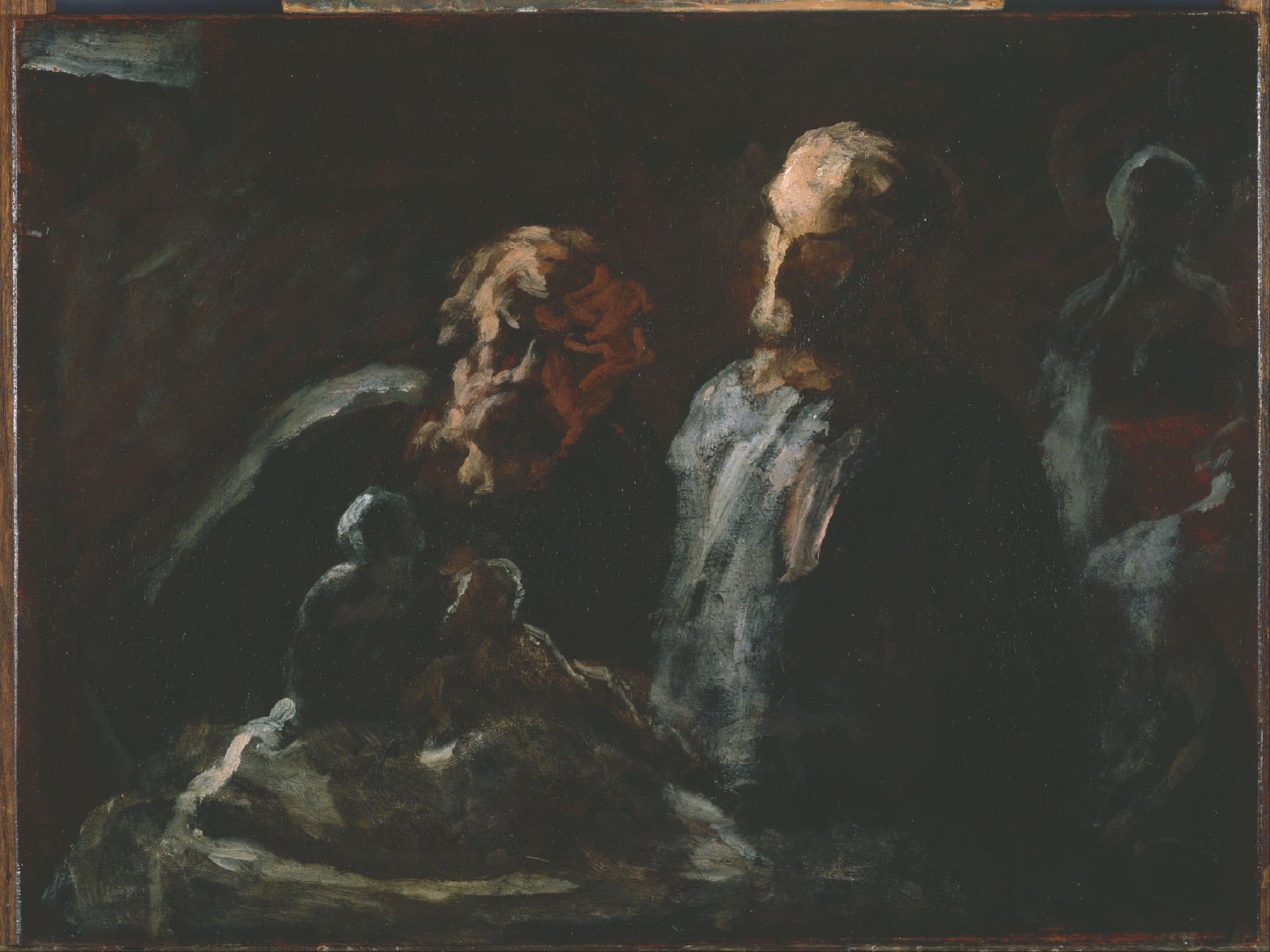 Honoré Daumier, Due scultori, 1870-’73, olio su tavola, 26,67x35,56cm., Phillips Collection, Washington D.C