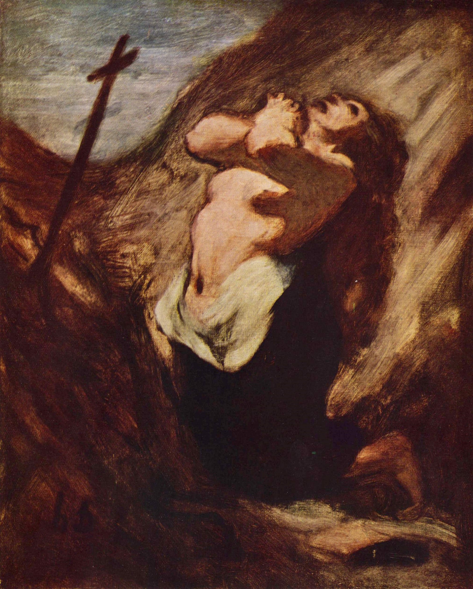 Honoré Daumier, Maria Maddalena, 1849-1850, bozzetto olio su tela, 41x33cm., National Museum of Western Art, Tokyo