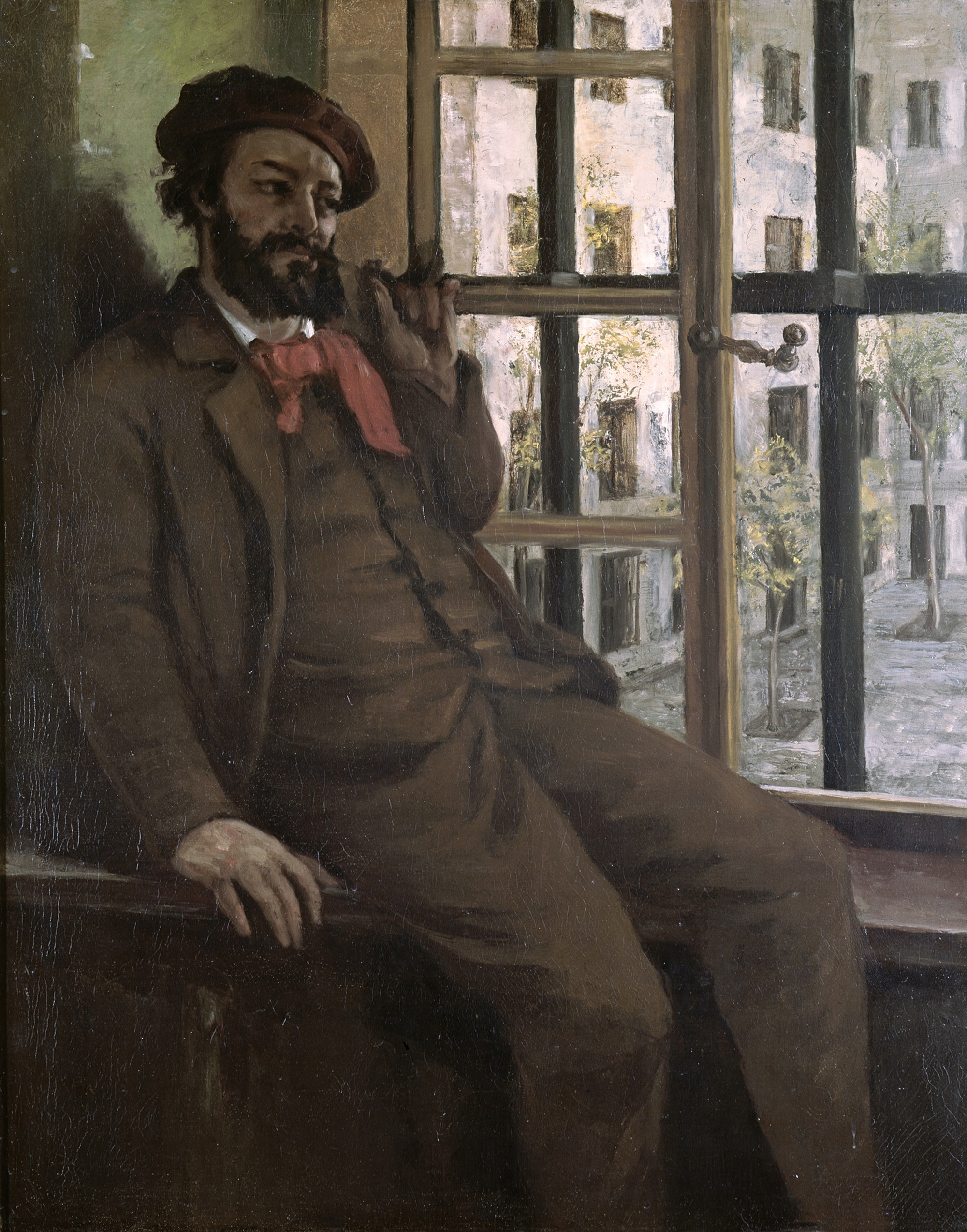 Gustave Courbet, Autoritratto a Sainte-Pélagie, 1872, olio su tela, 92x73 cm., Musée Gustave Courbet, Ornans