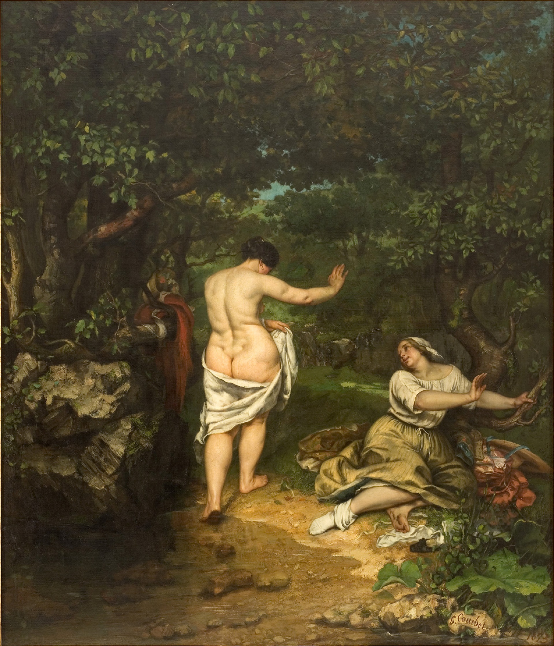 Gustave Courbet, Bonjour Monsieur Courbet, 1854, olio su tela, 129x149 cm., Museé Fabre, Montpellier