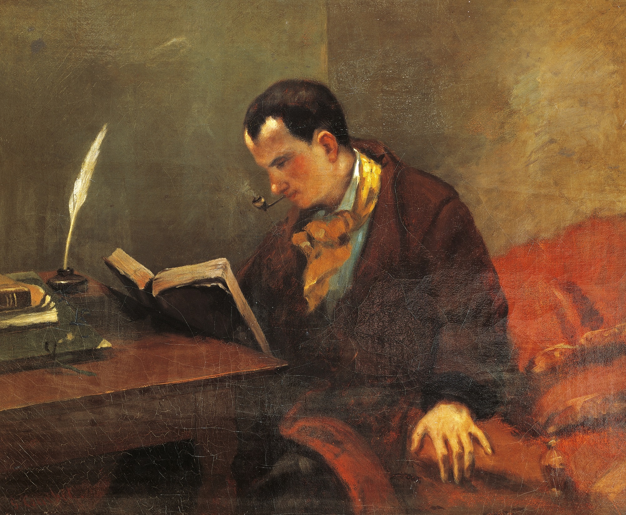 Gustave Courbet, Ritratto di Charles Baudelaire, 1848, olio su tela, 54,50×65,50cm., Musée Fabre, Montpellier