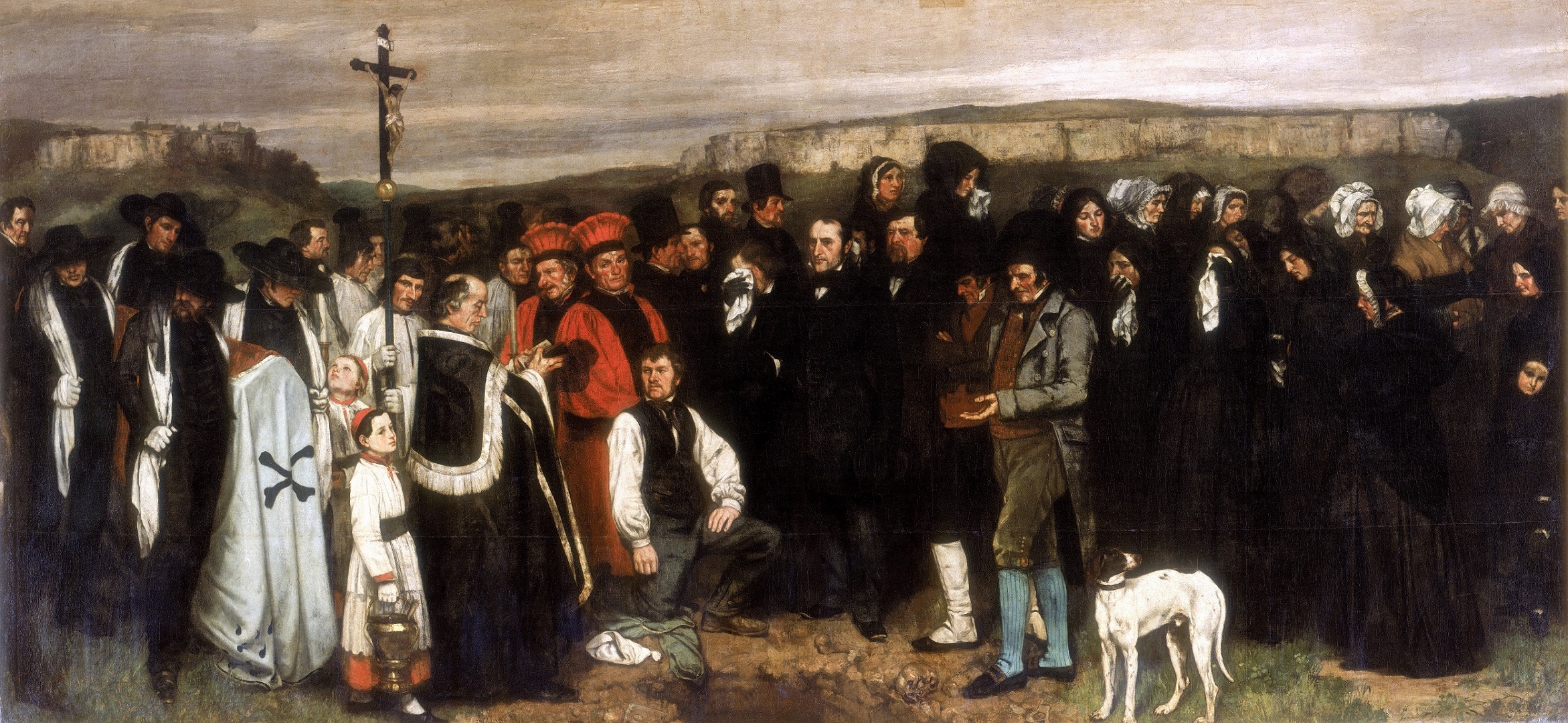Gustave Courbet, Il Funerale a Ornans, 1849, olio su tela, 315x668cm., Musée d'Orsay, Parigi